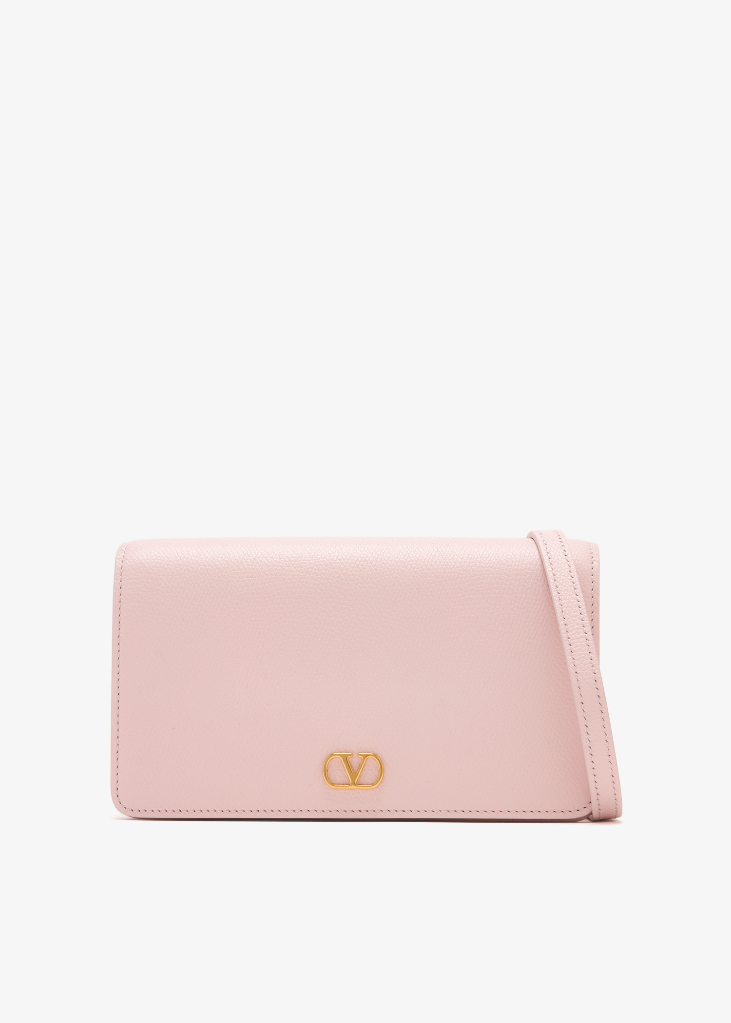 

VLogo Signature strap wallet, Pink