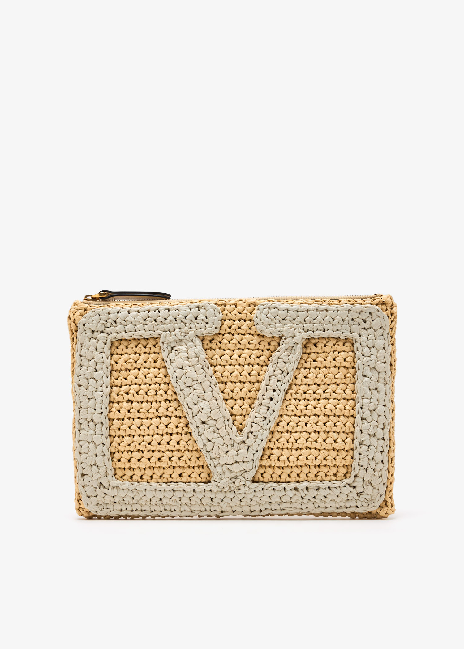 

Viva Superstar crochet pouch, Beige