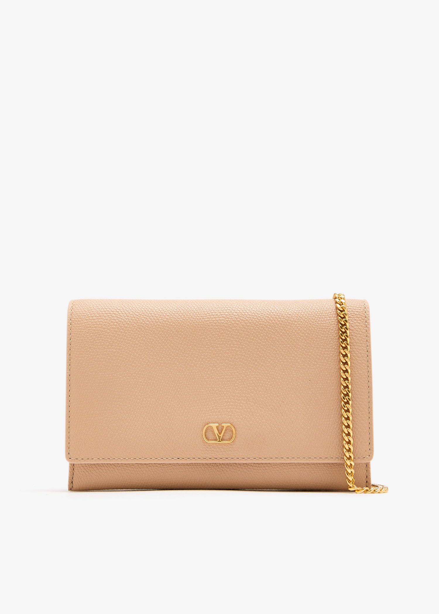 

VLogo Signature chain wallet, Beige
