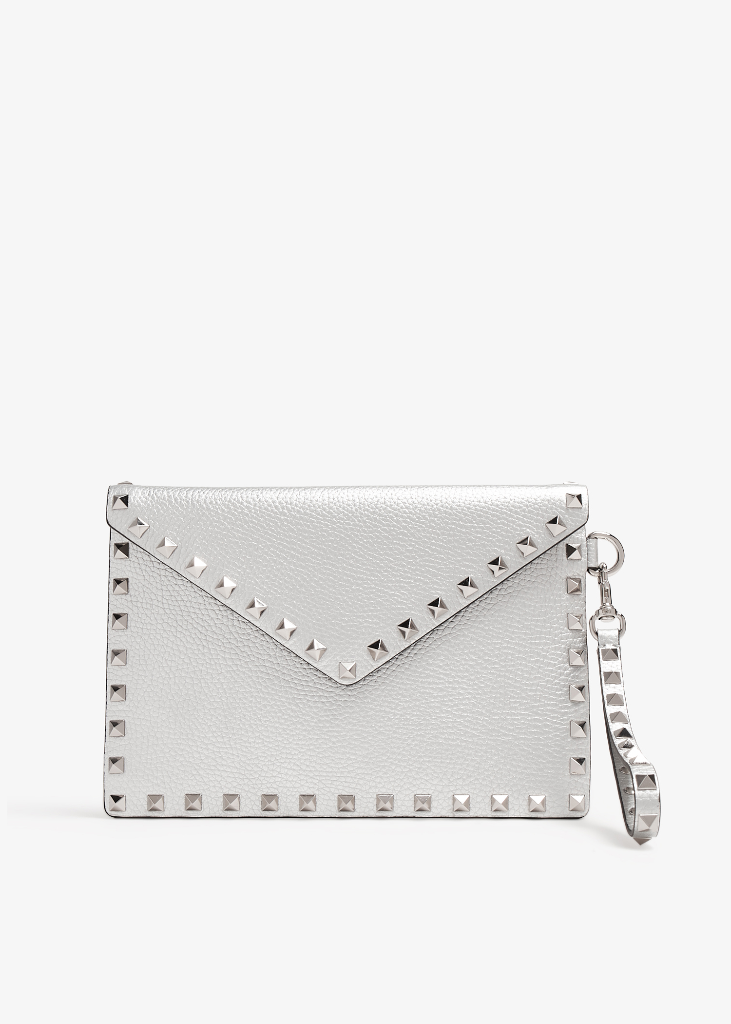 

Rockstud pouch, Silver