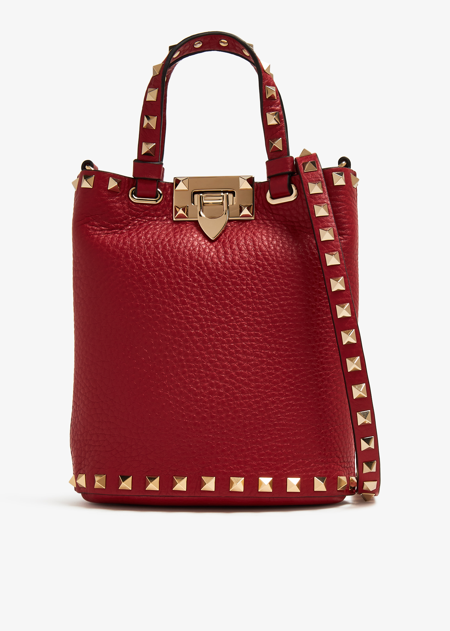 

Rockstud crossbody pouch, Red