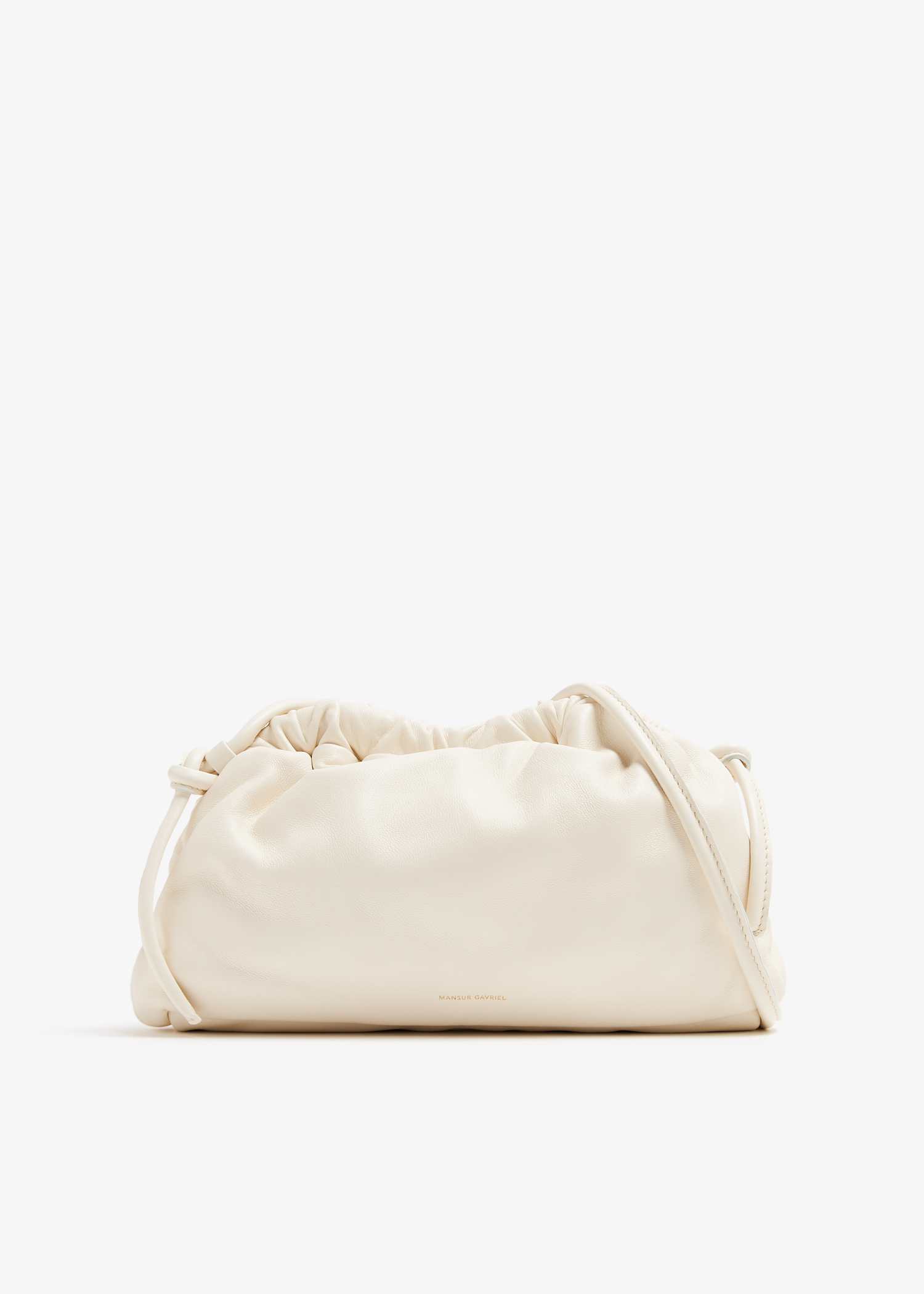 

Mini Cloud clutch, White