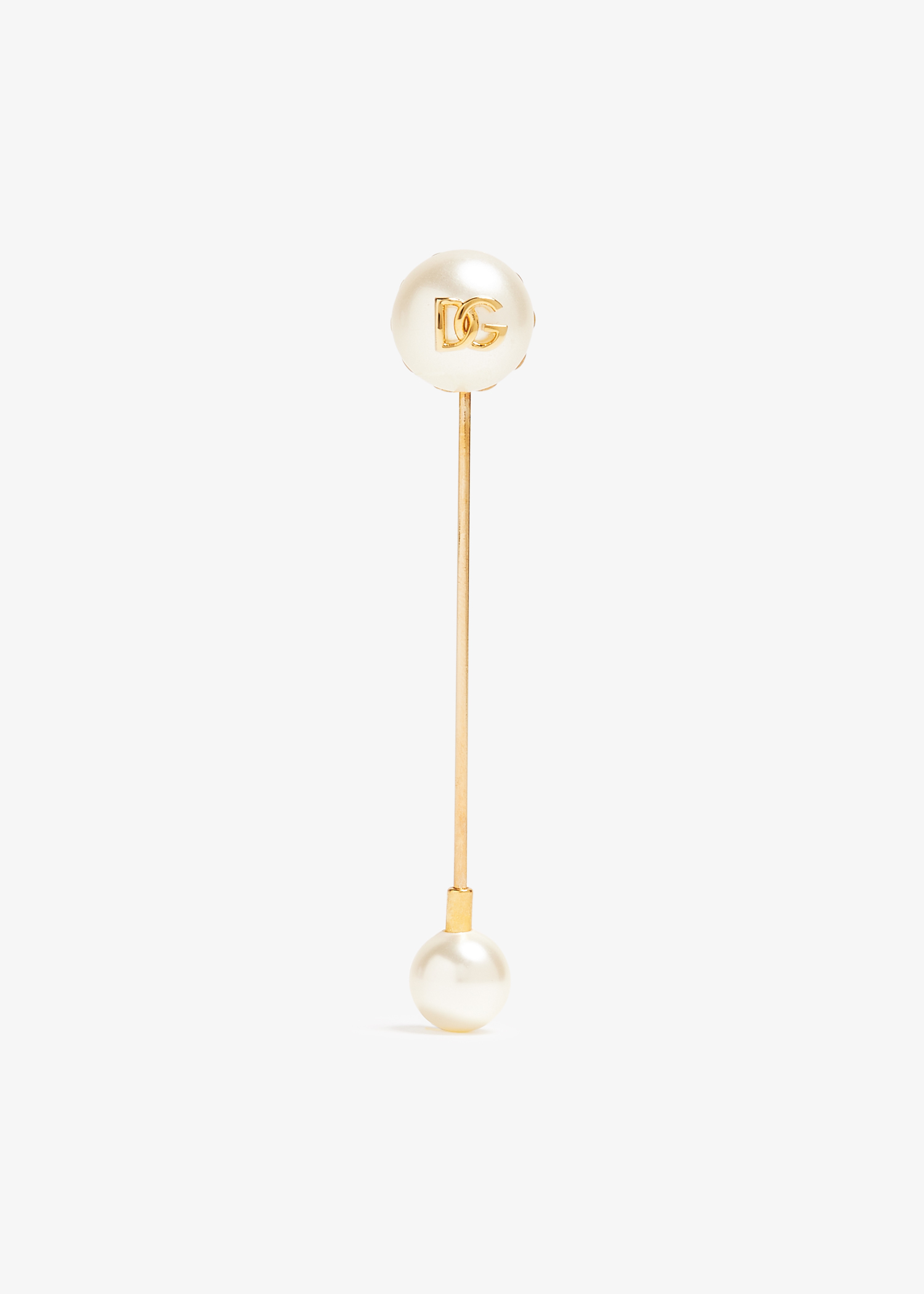 

DG logo pearl lapel pin, Gold