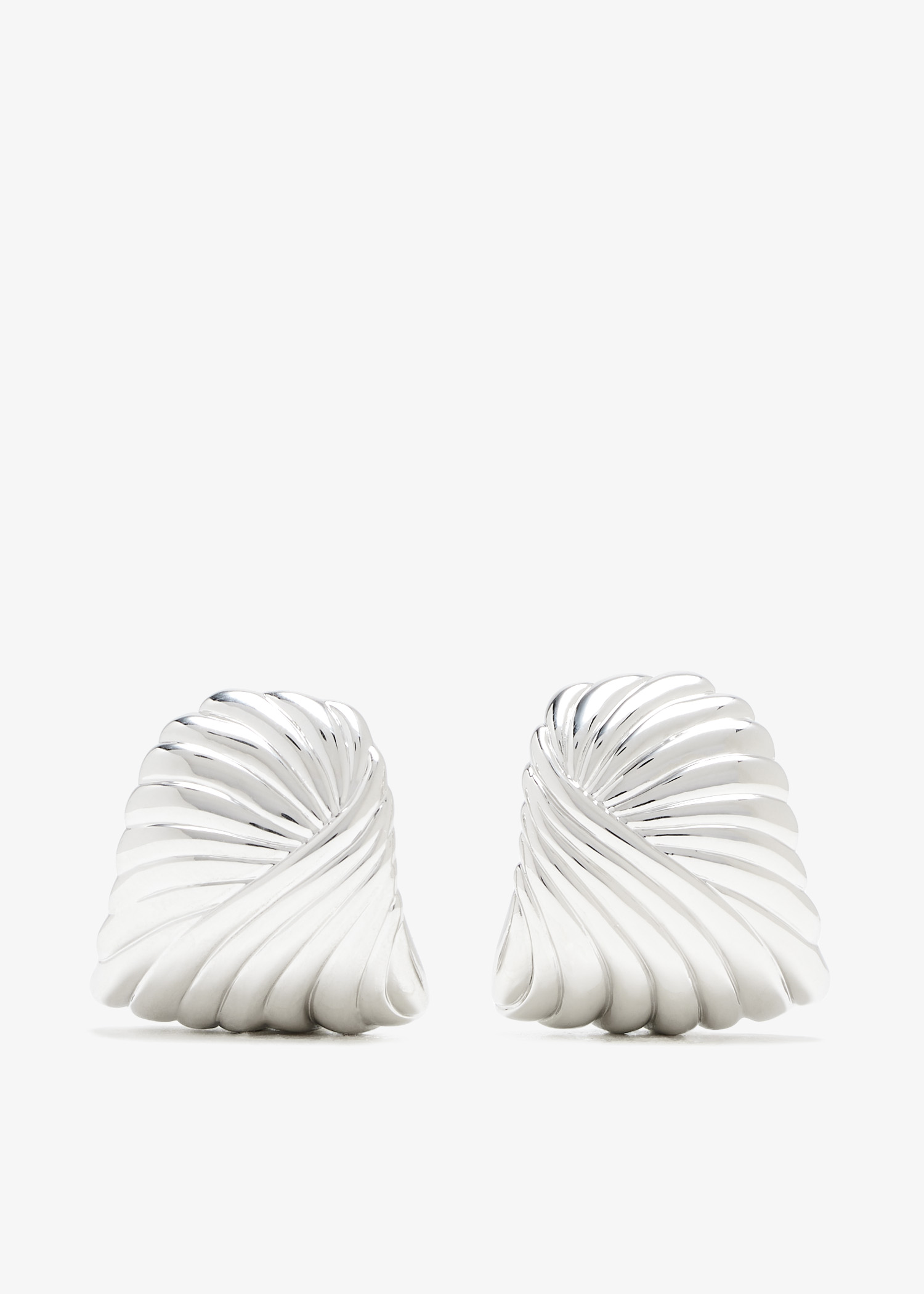 

Ripple oversized stud earrings, Silver