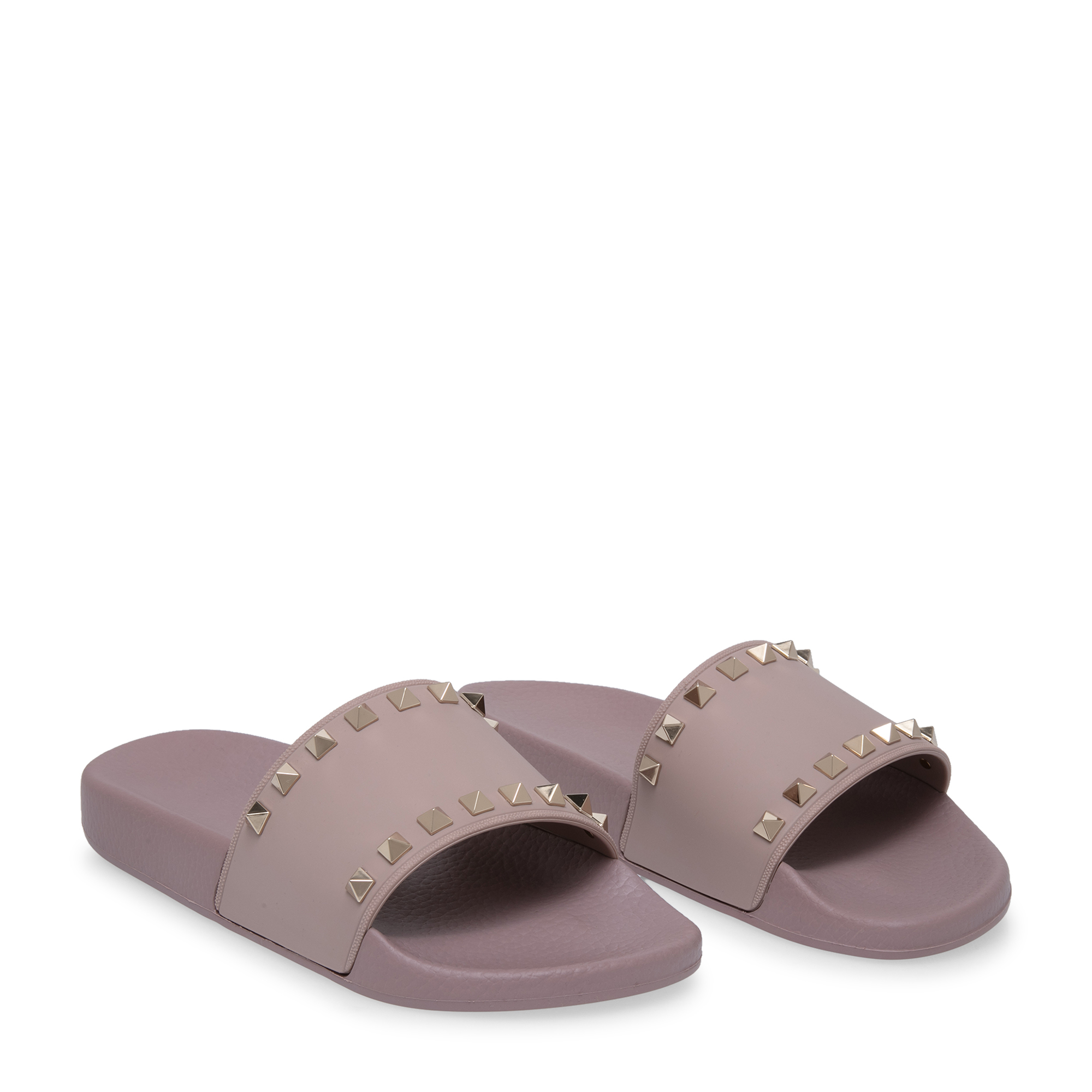 

Summer Rockstud slides, Beige