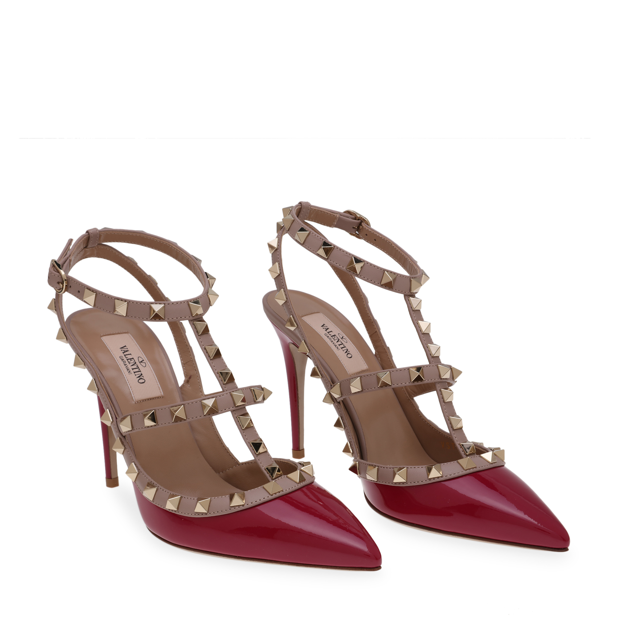 

Rockstud pumps, Red