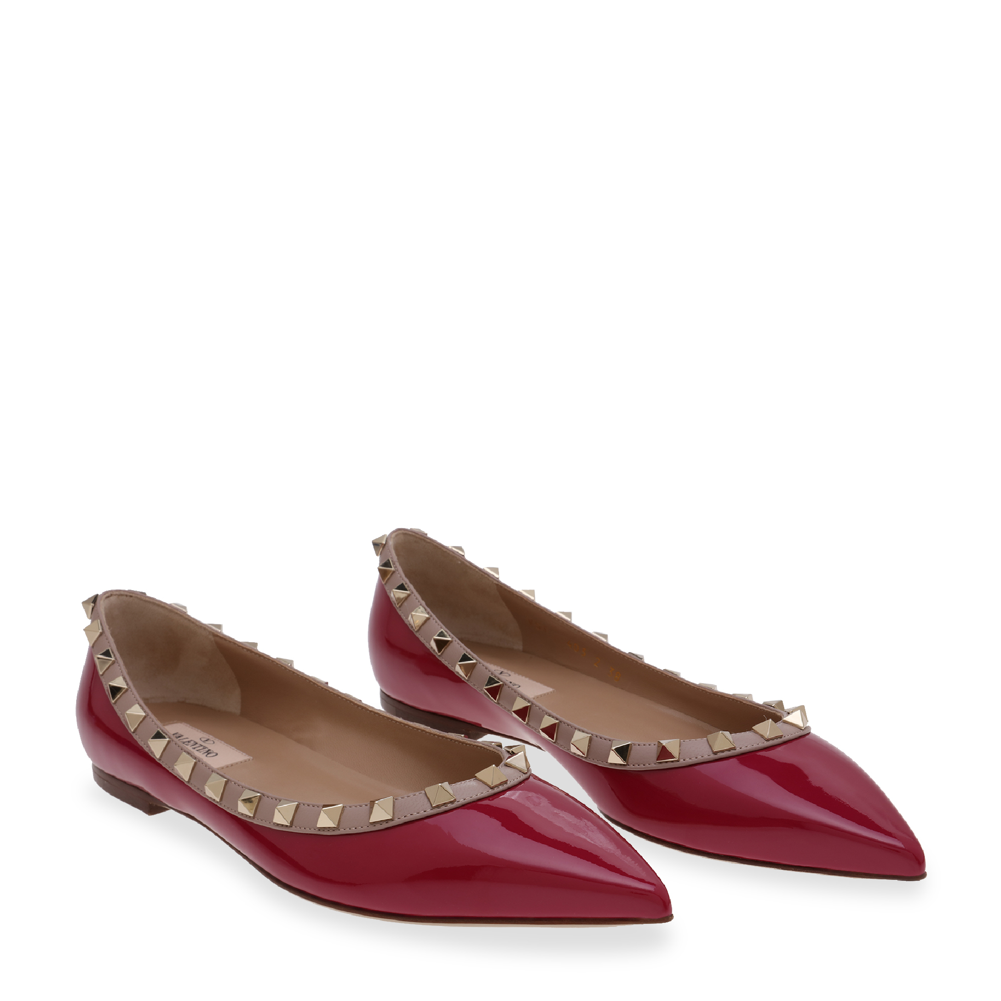 

Rockstud ballet flats, Red