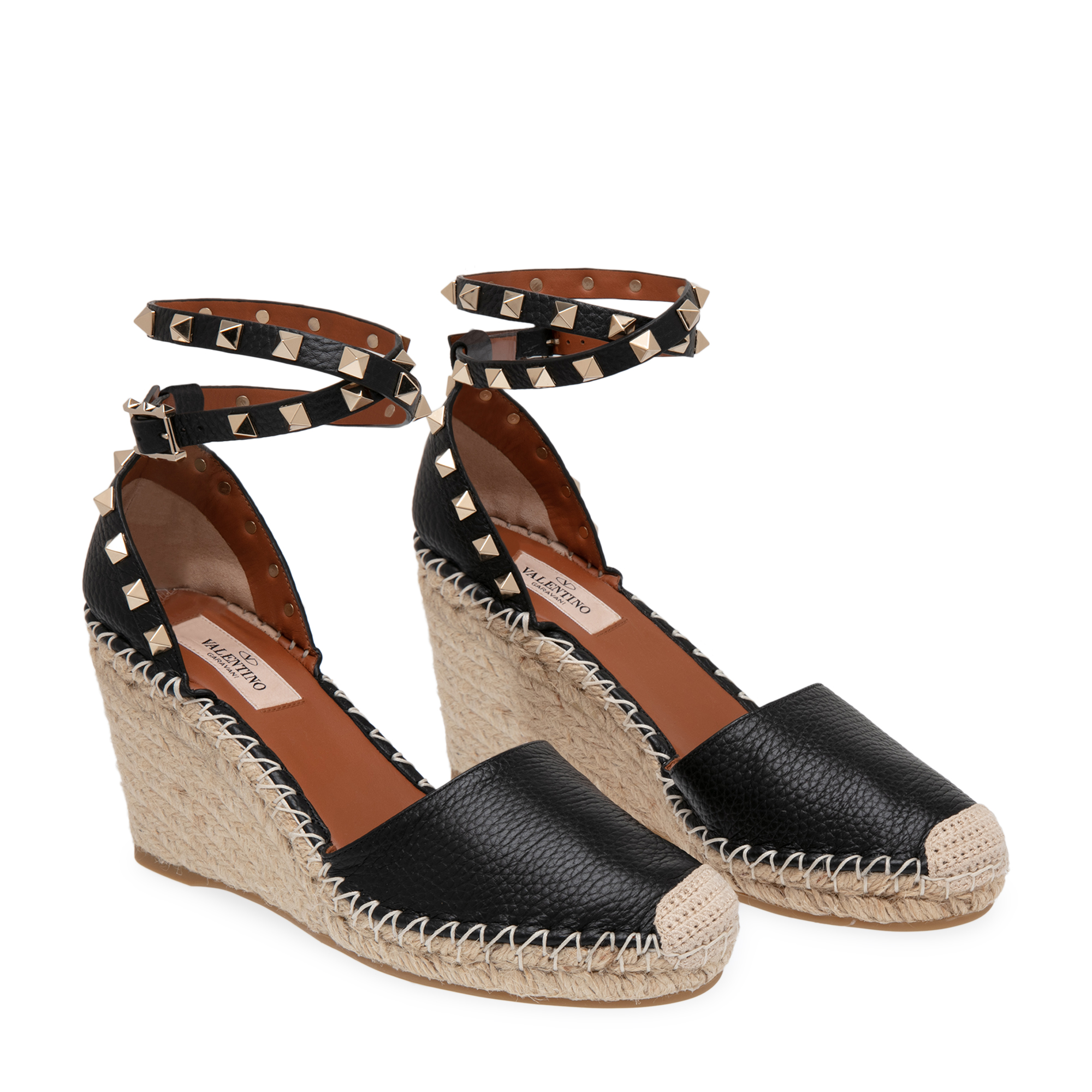 

Rockstud Double espadrilles, Black