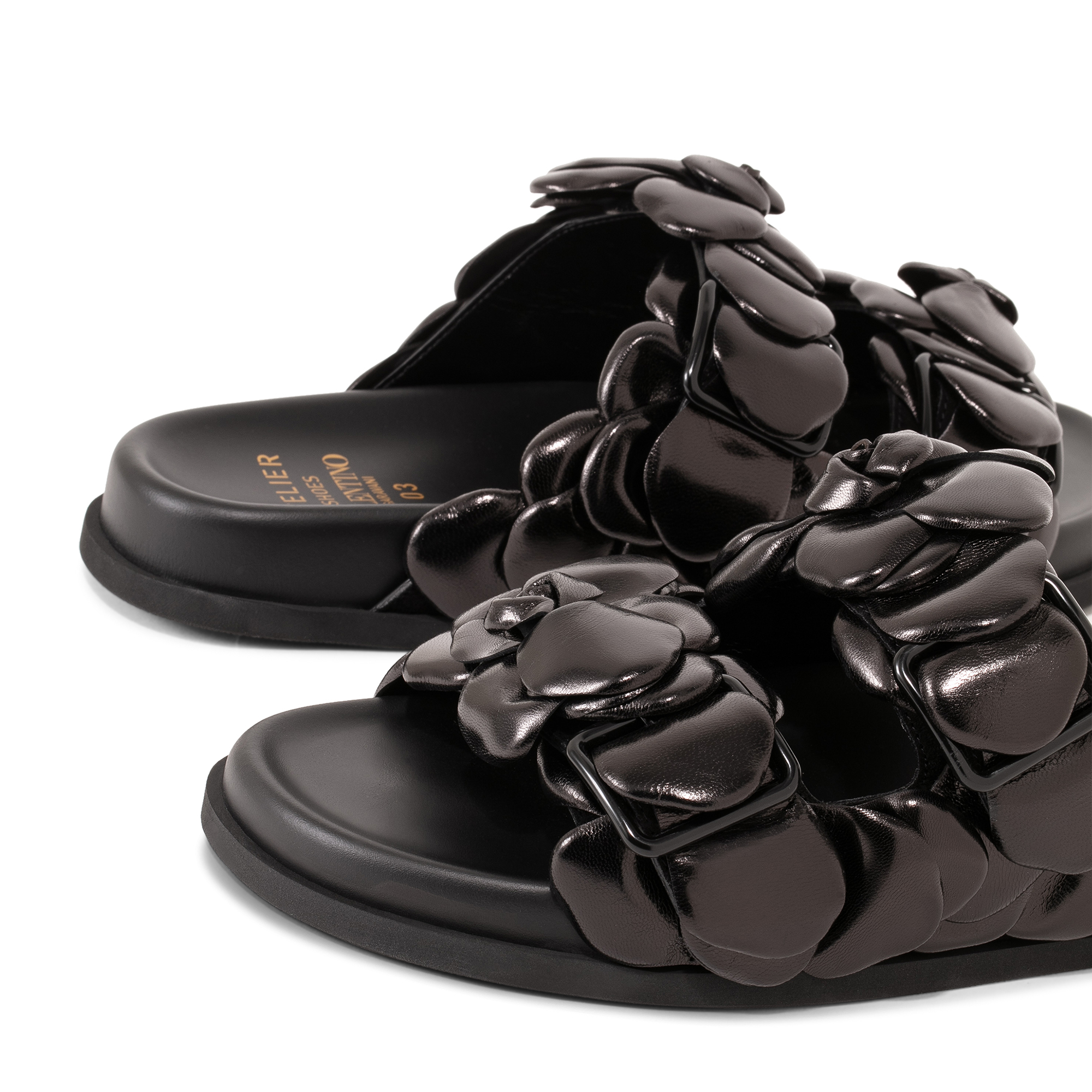 

Atelier 03 Rose Edition slide sandals, Black