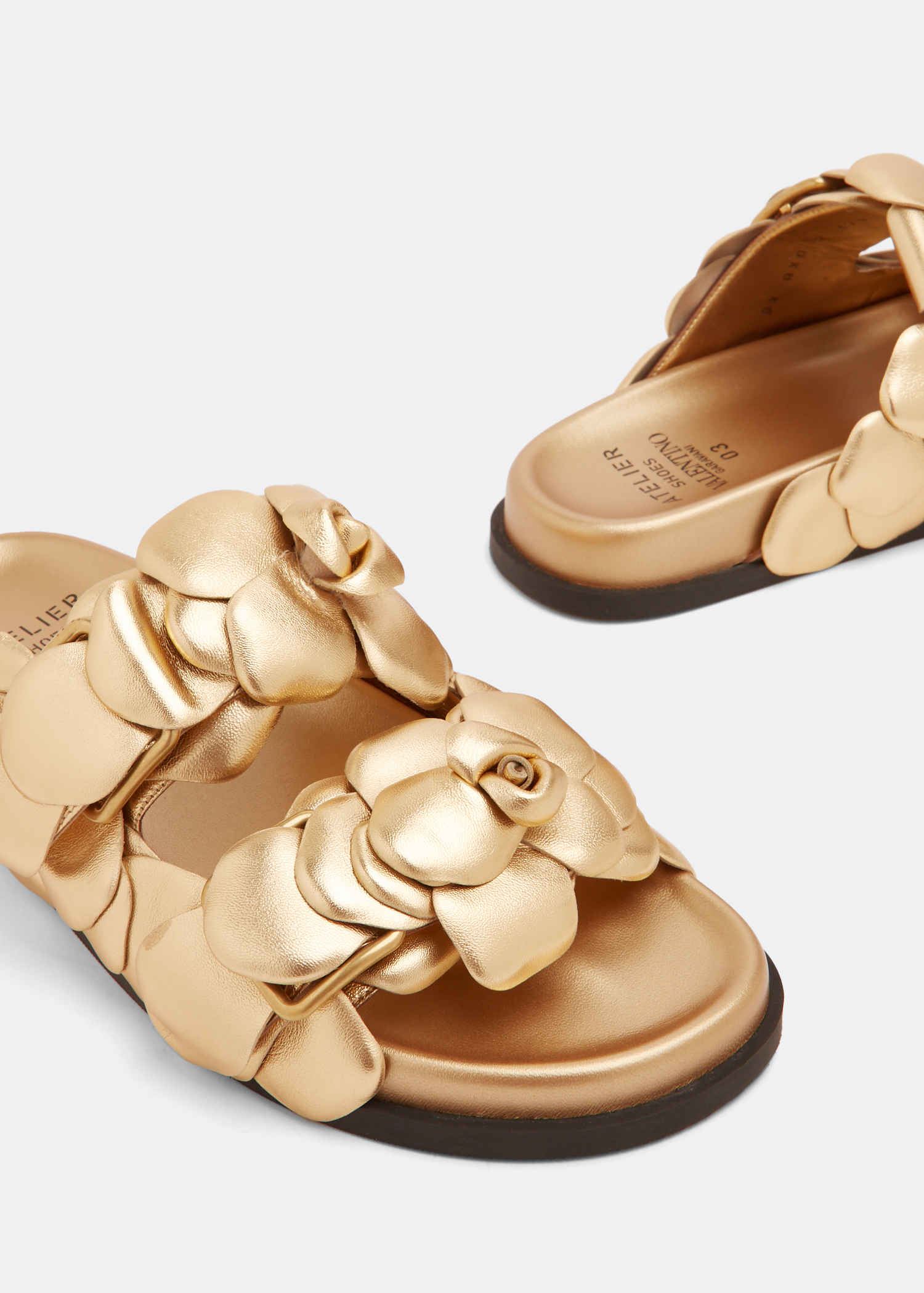

Atelier 03 Rose Edition slide sandals, Gold