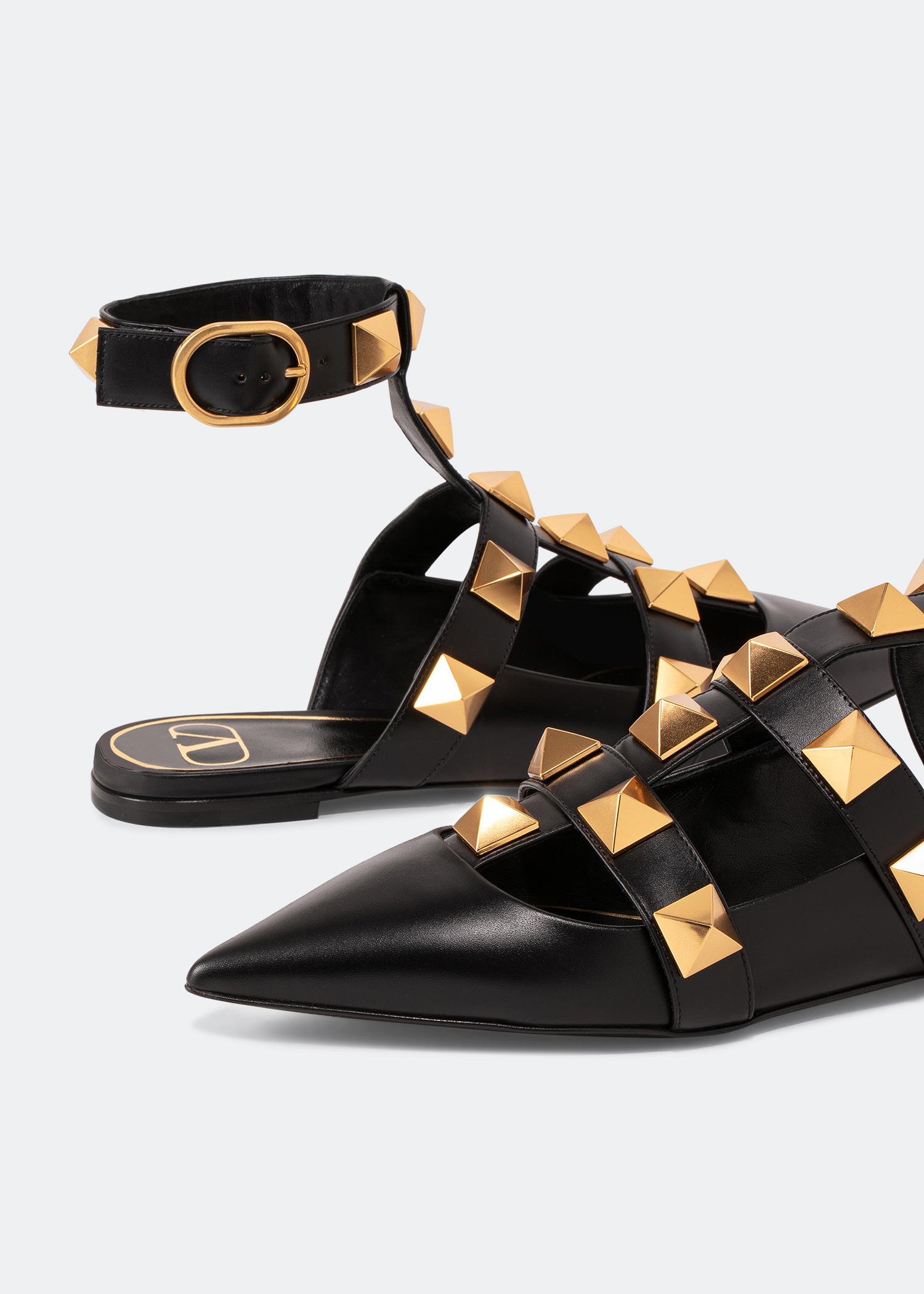 

Roman Stud ballet flats, Black