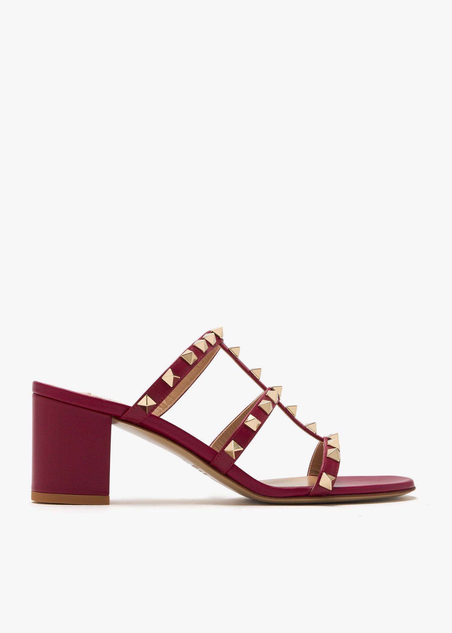 

Rockstud sandals, Burgundy
