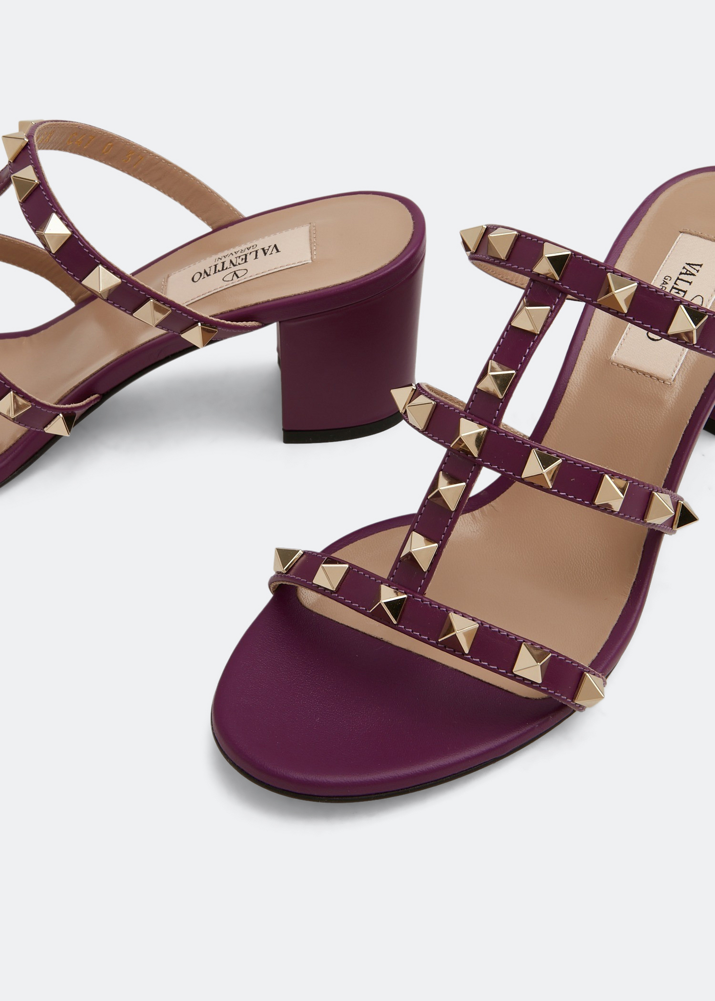 

Rockstud sandals, Purple