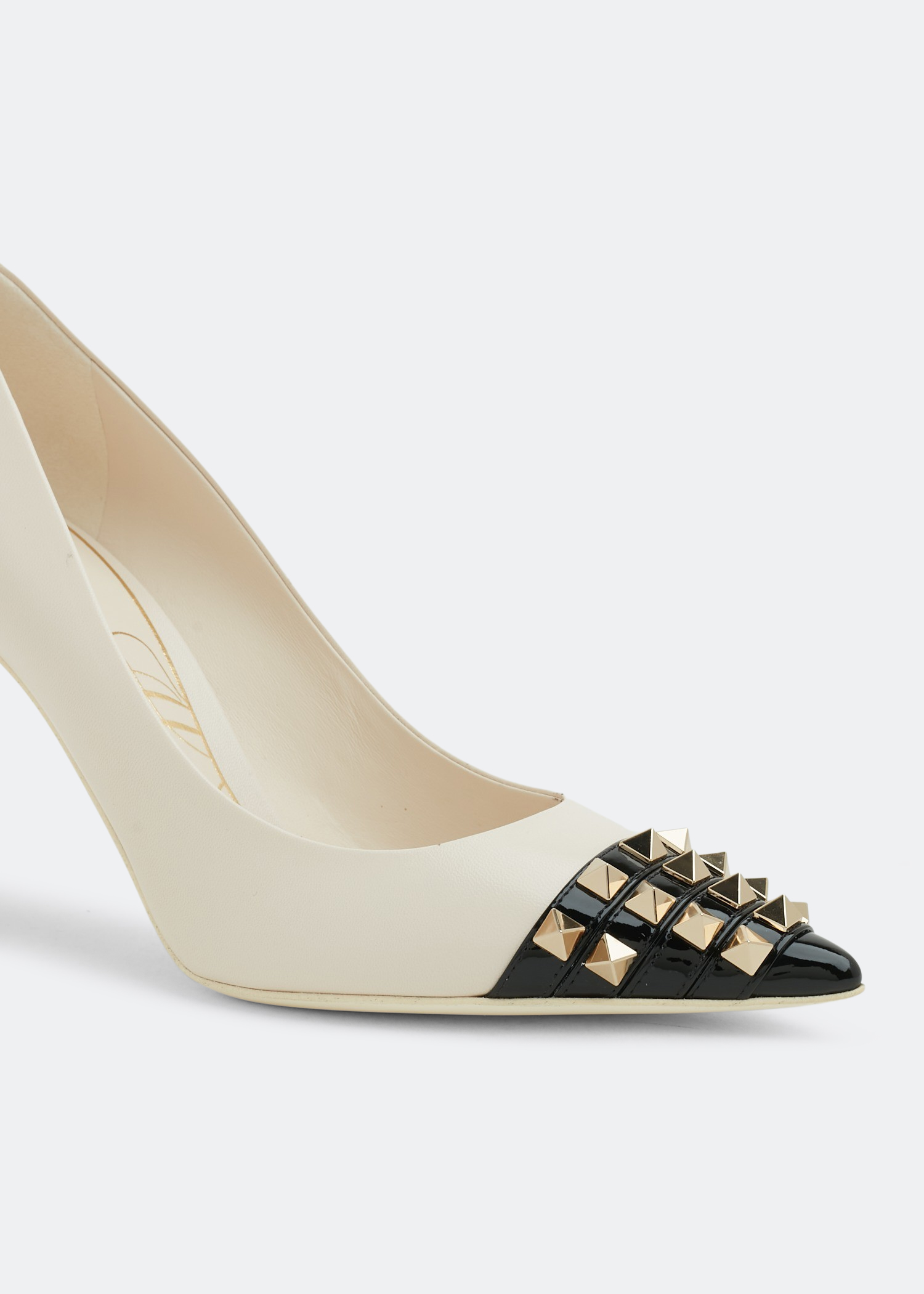 

Alcove leather pumps, White