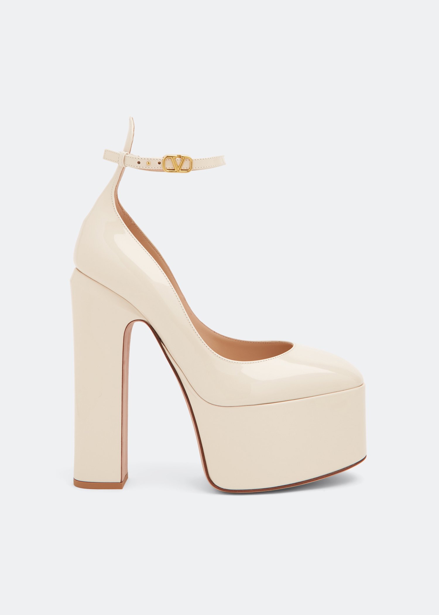 

Tan-Go platform pumps, White