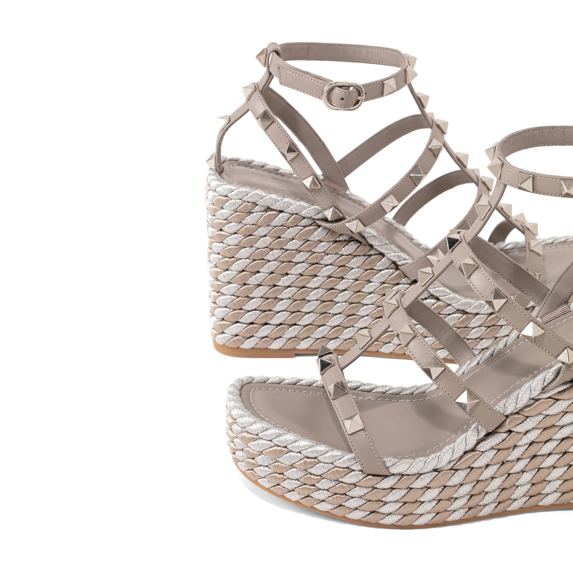 

Rockstud Torchon sandals, Grey