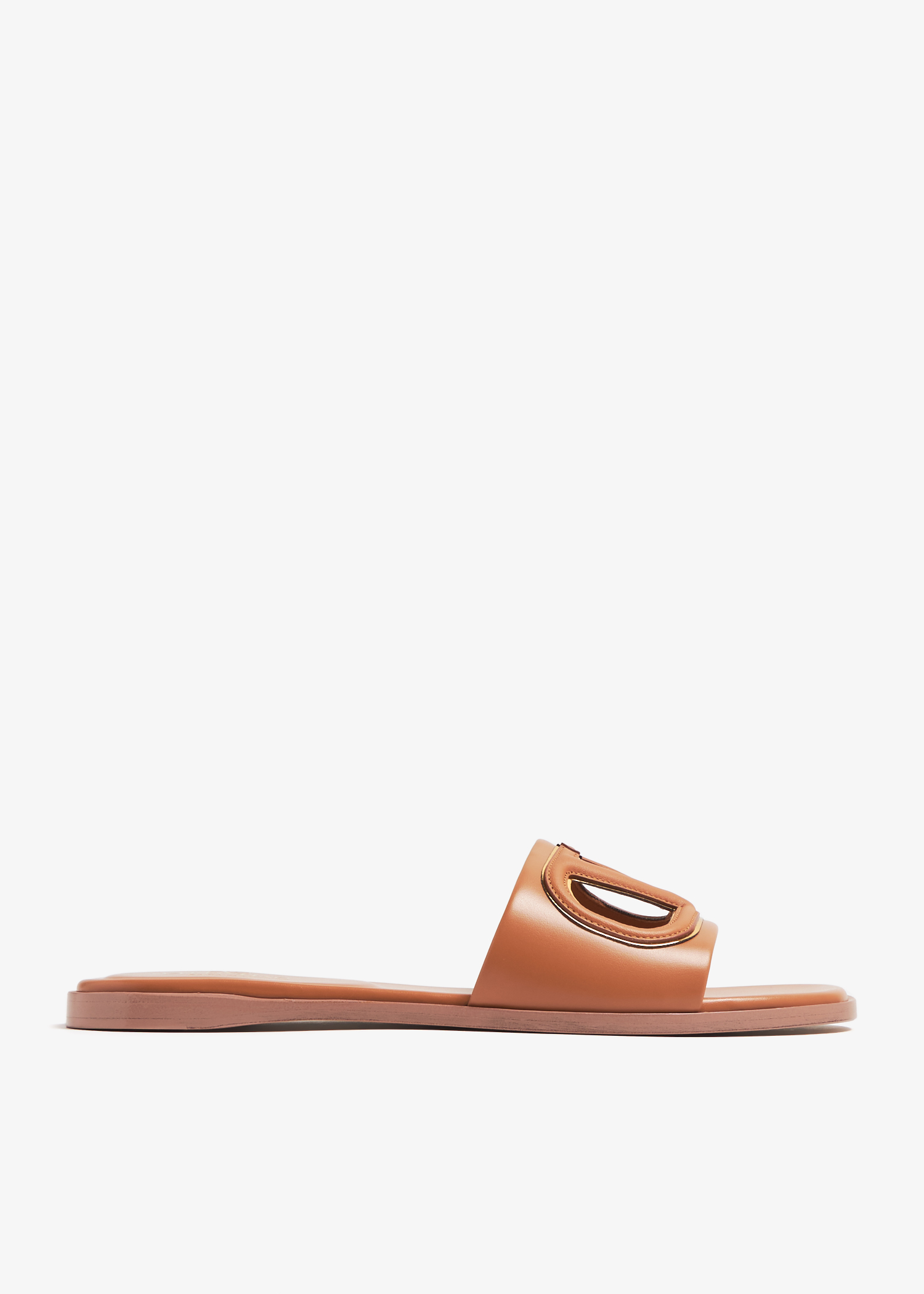 

VLogo cut-out sandals, Brown