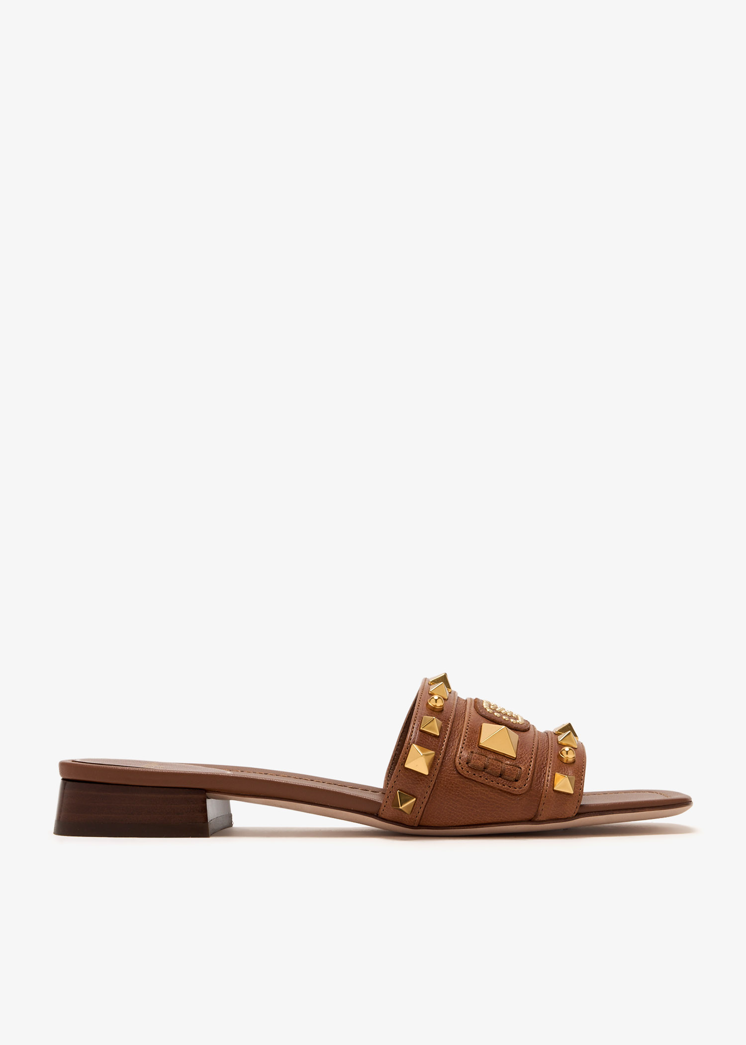

VLogo Rockstud sandals, Brown