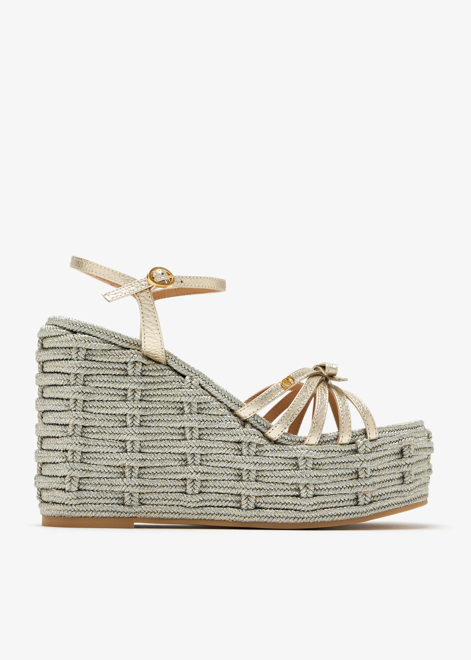 

VLogo Signature wedge sandals, Gold