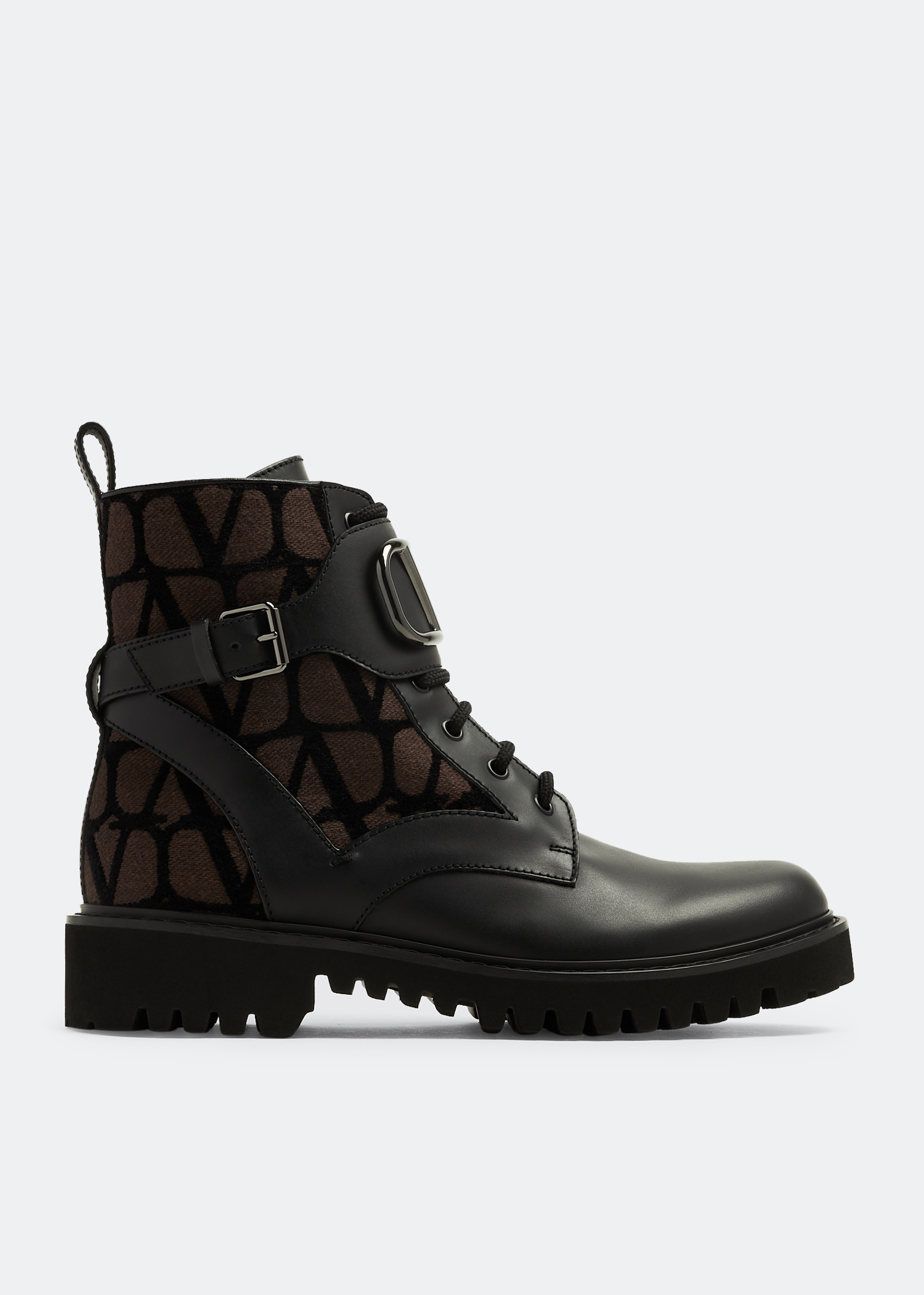 

VLogo Signature combat boots, Brown