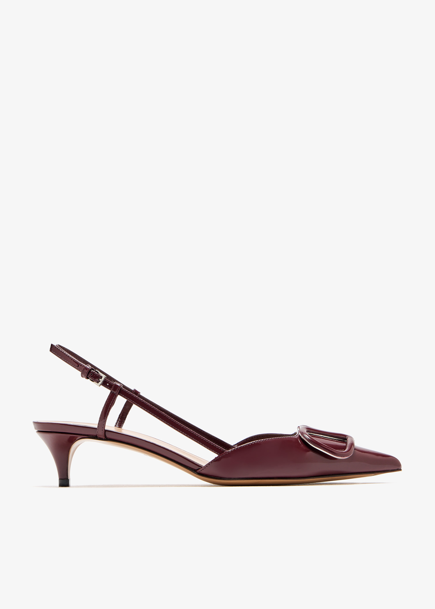 

VLogo Signature slingback pumps, Burgundy