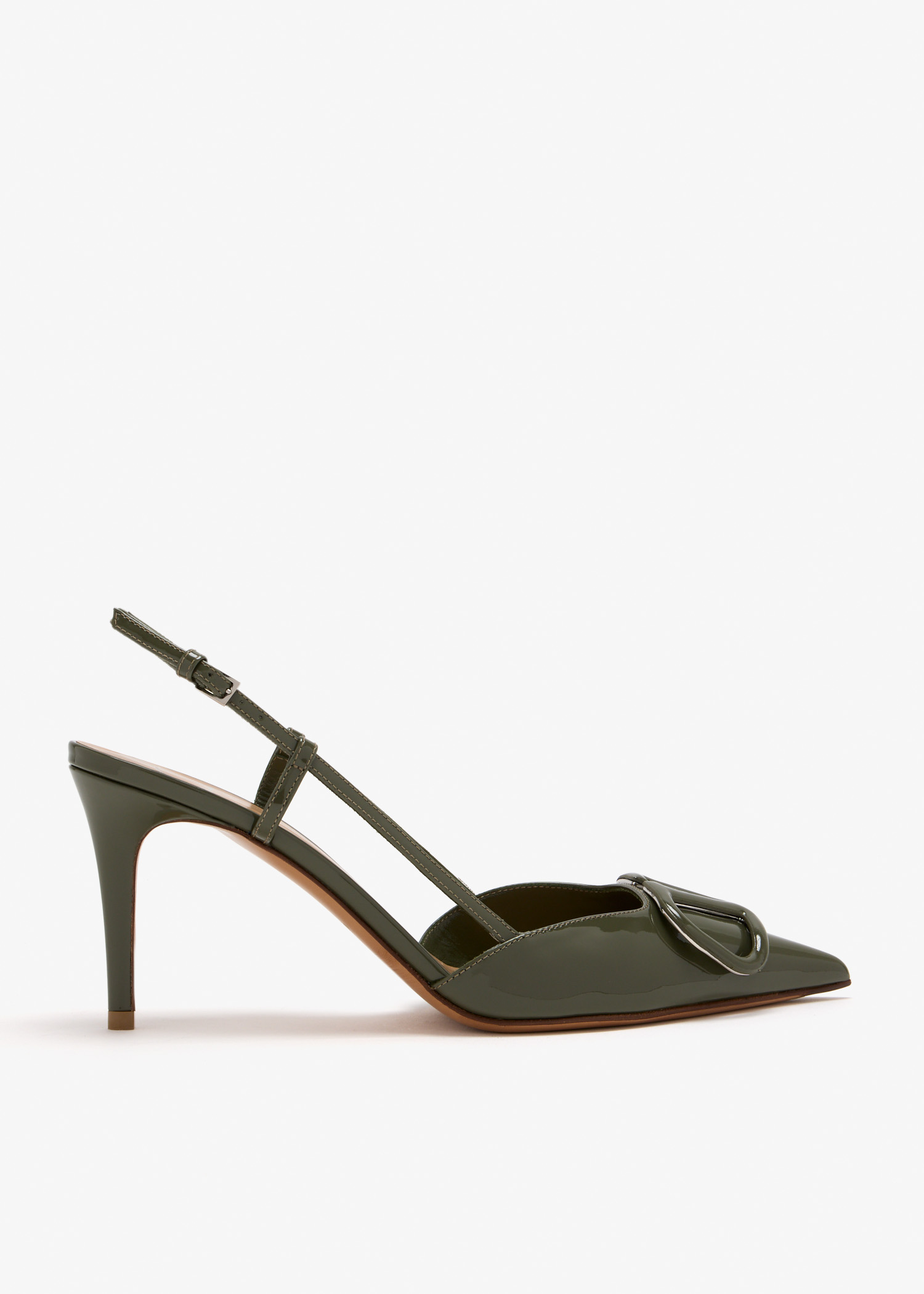 

VLogo signature slingback pumps, Green