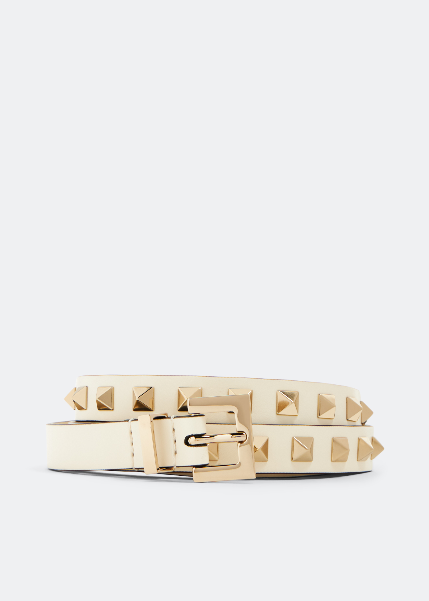 

Rockstud belt, White