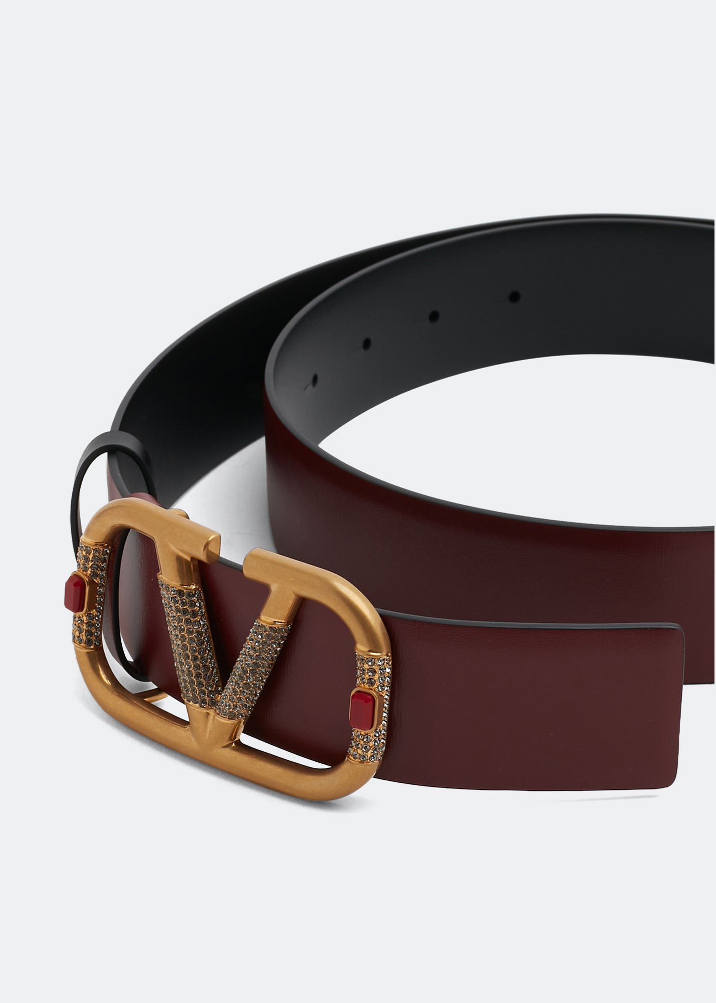 

VLogo Signature reversible belt, Burgundy