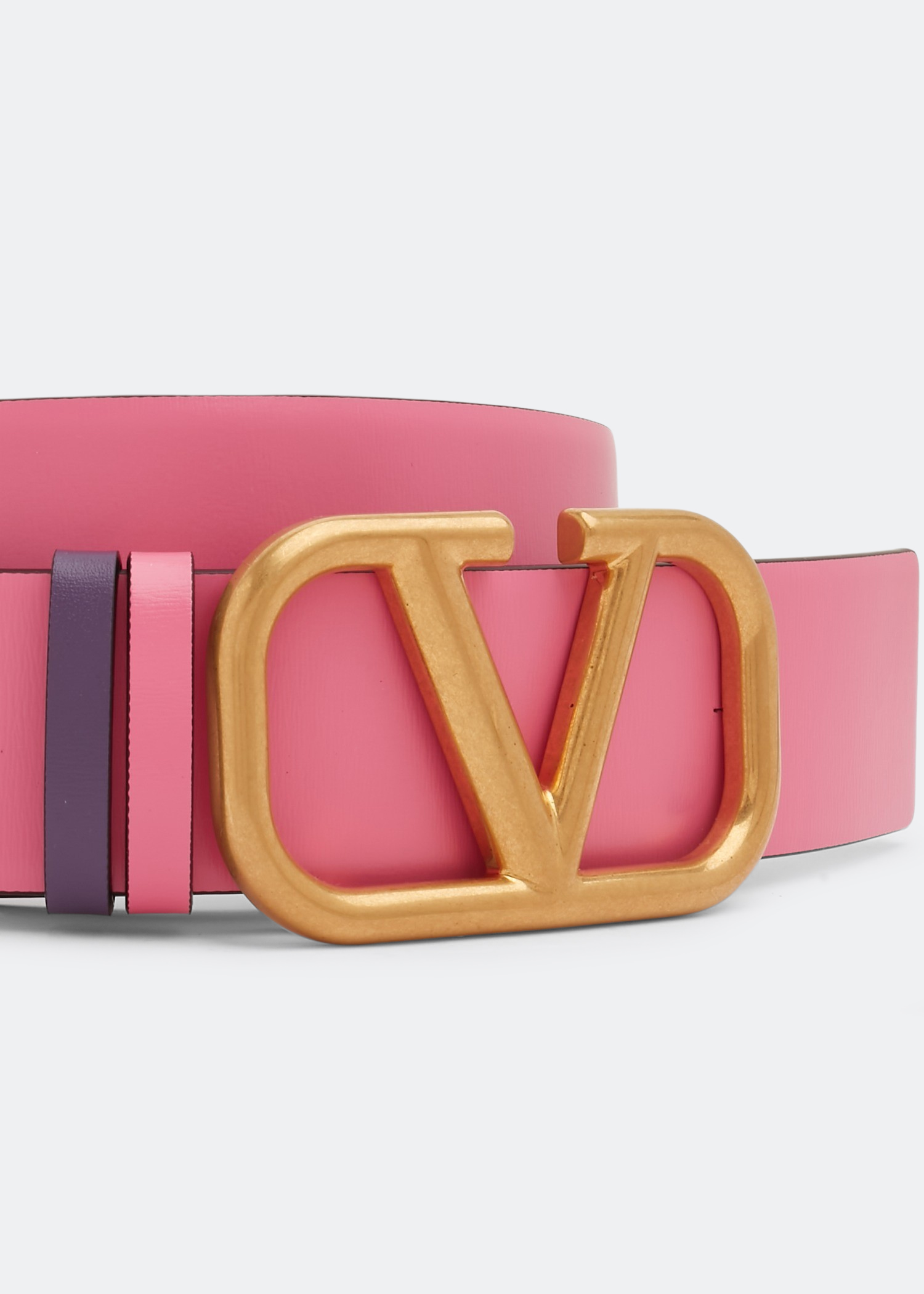

VLogo Signature reversible belt, Pink