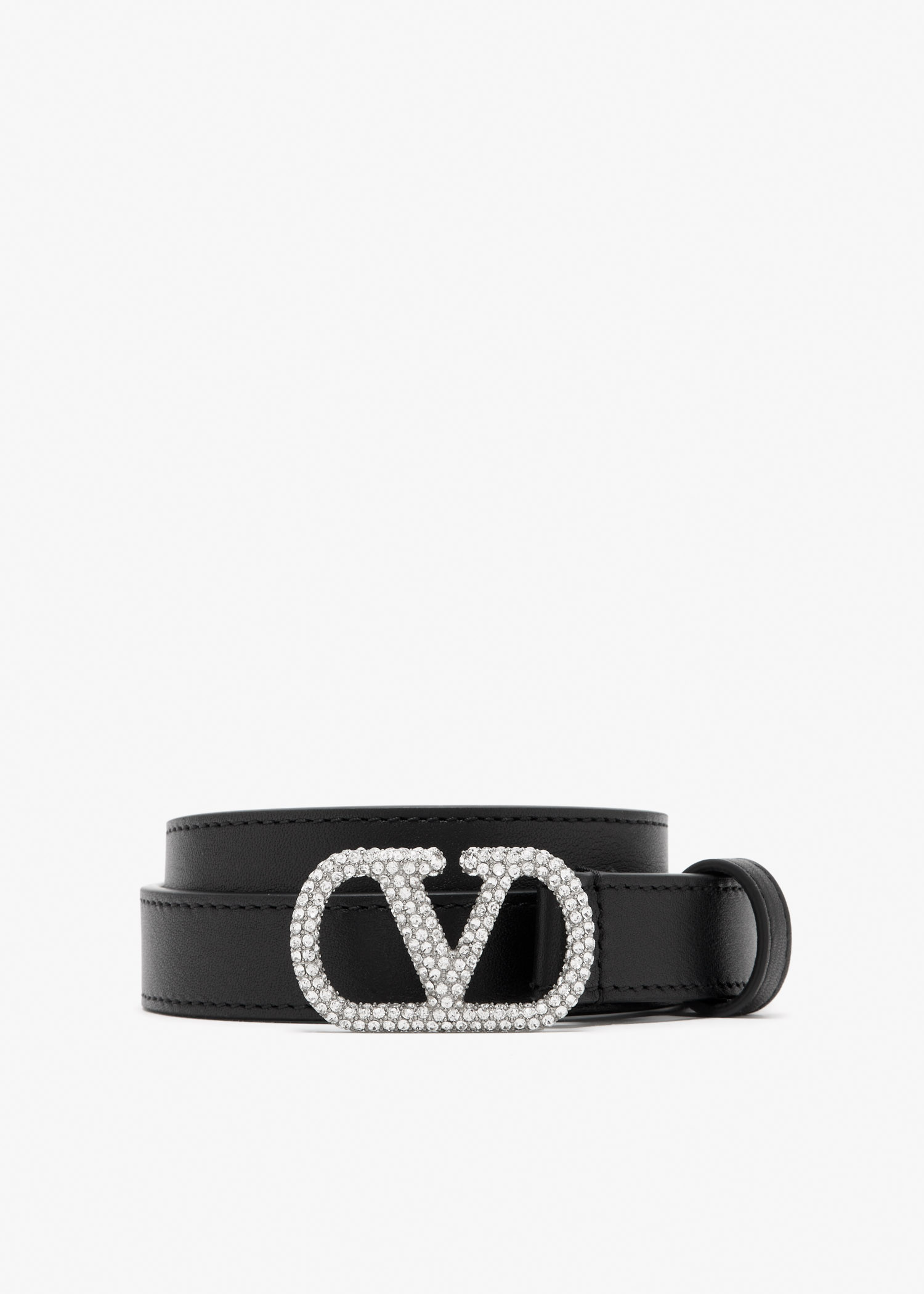 

VLogo Signature buckle belt, Black