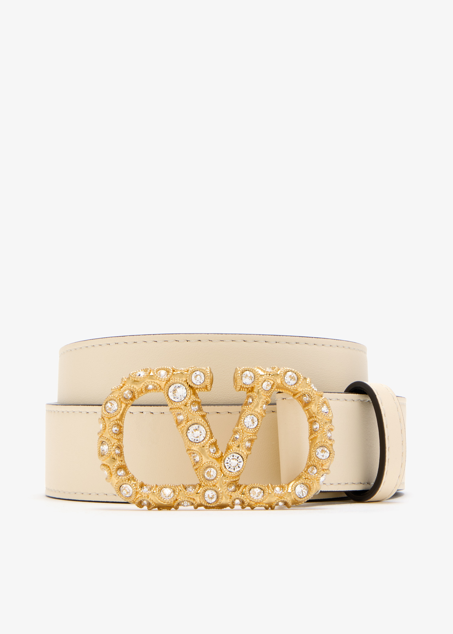 

VLogo Signature belt, Cream