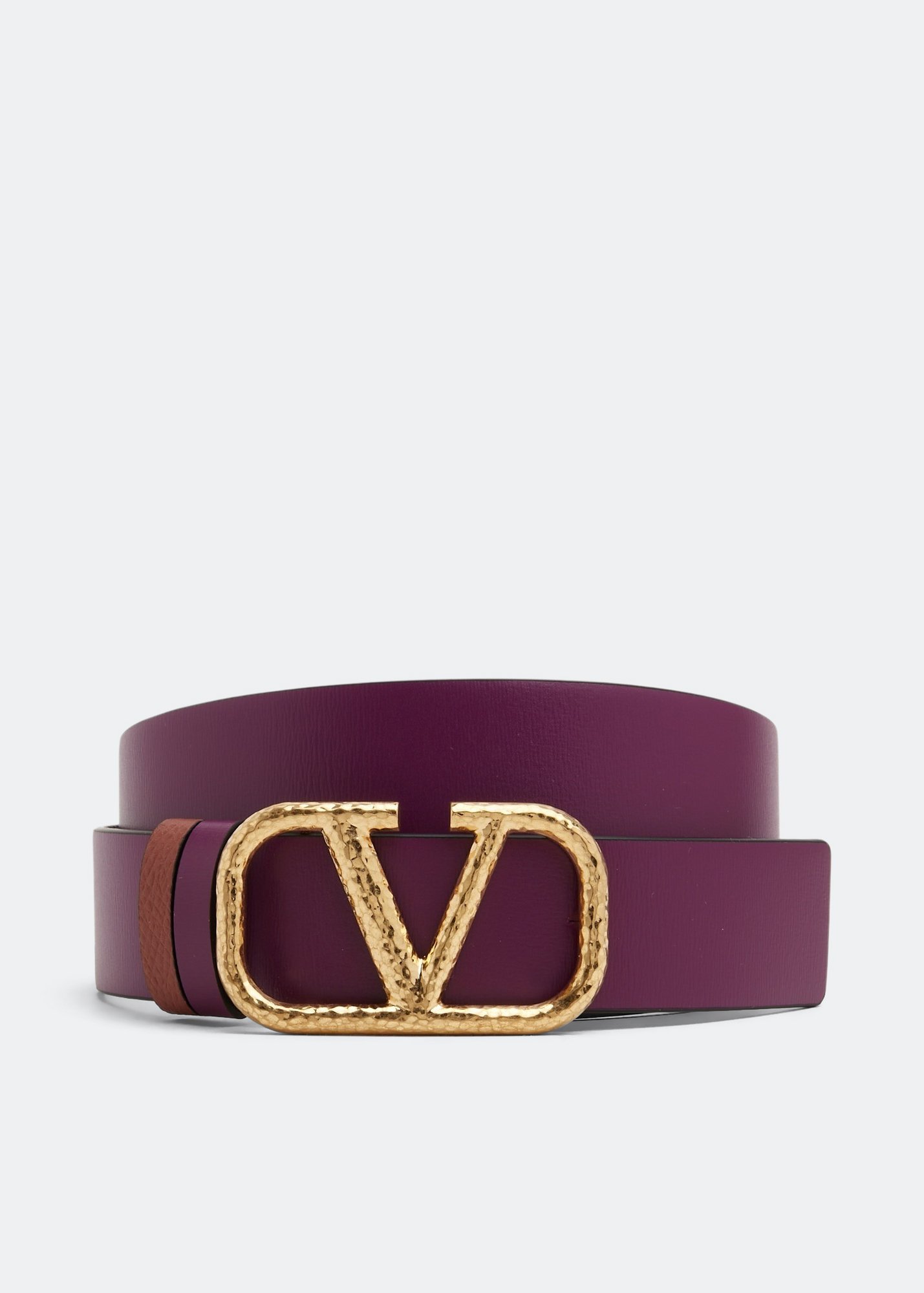 

VLogo Signature reversible belt, Purple