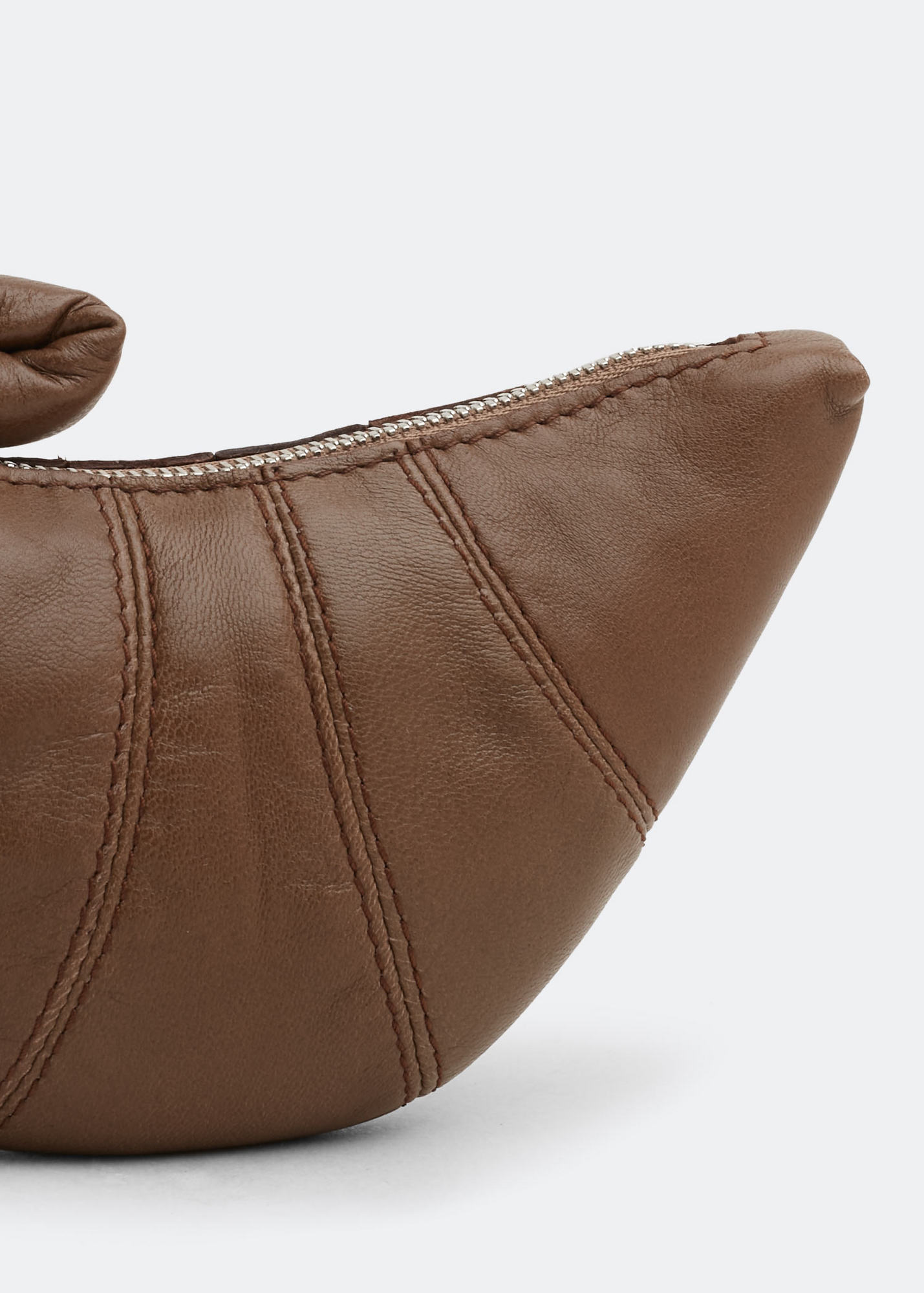 

Croissant leather purse, Brown