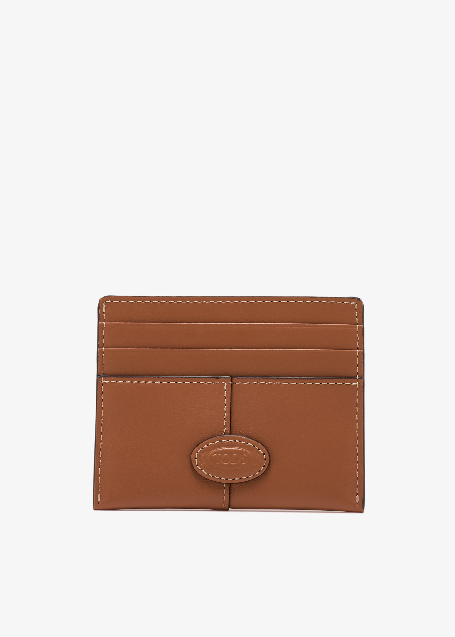 

Leather credit card holder, Brown