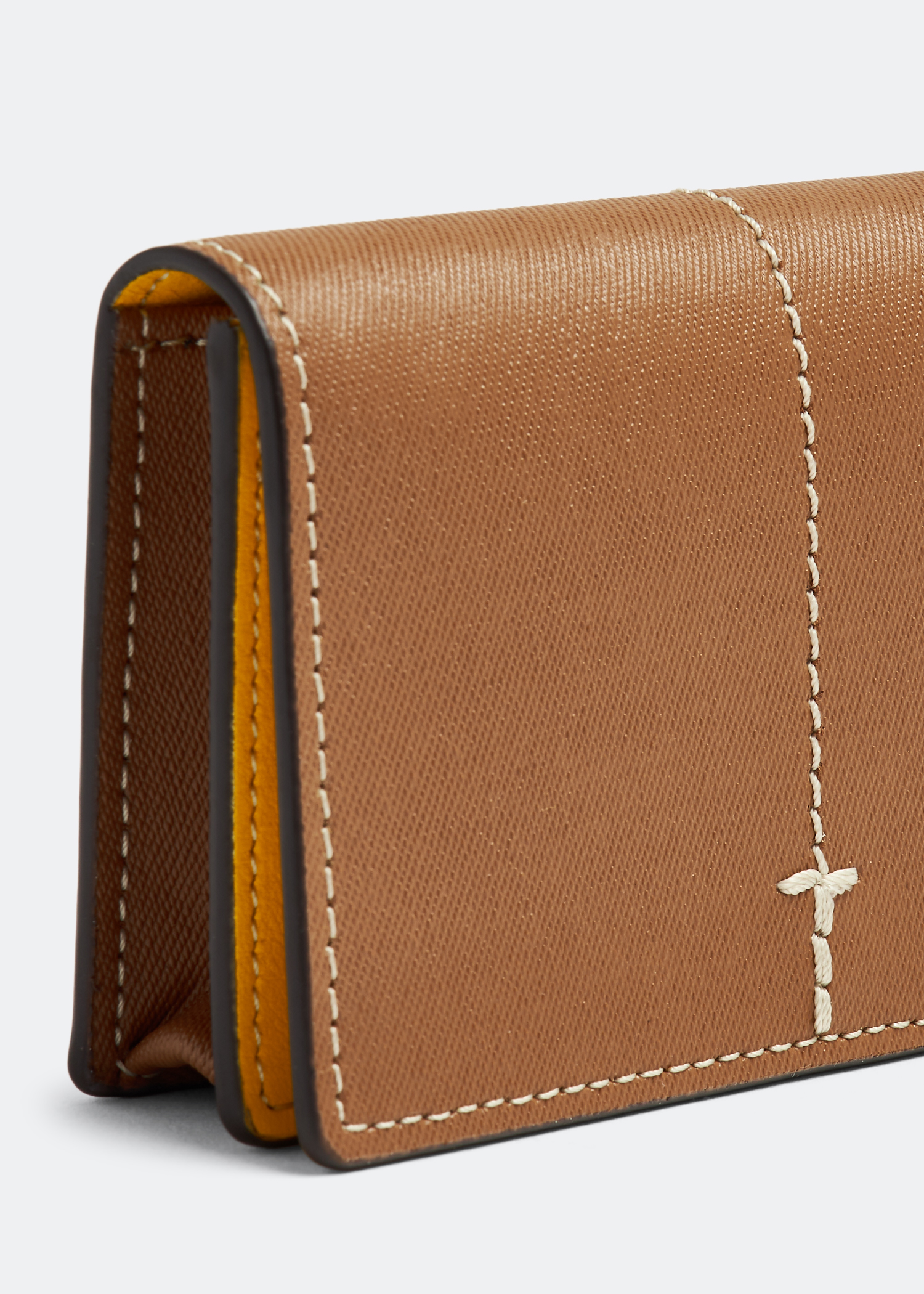 

Leather business card holder, Brown