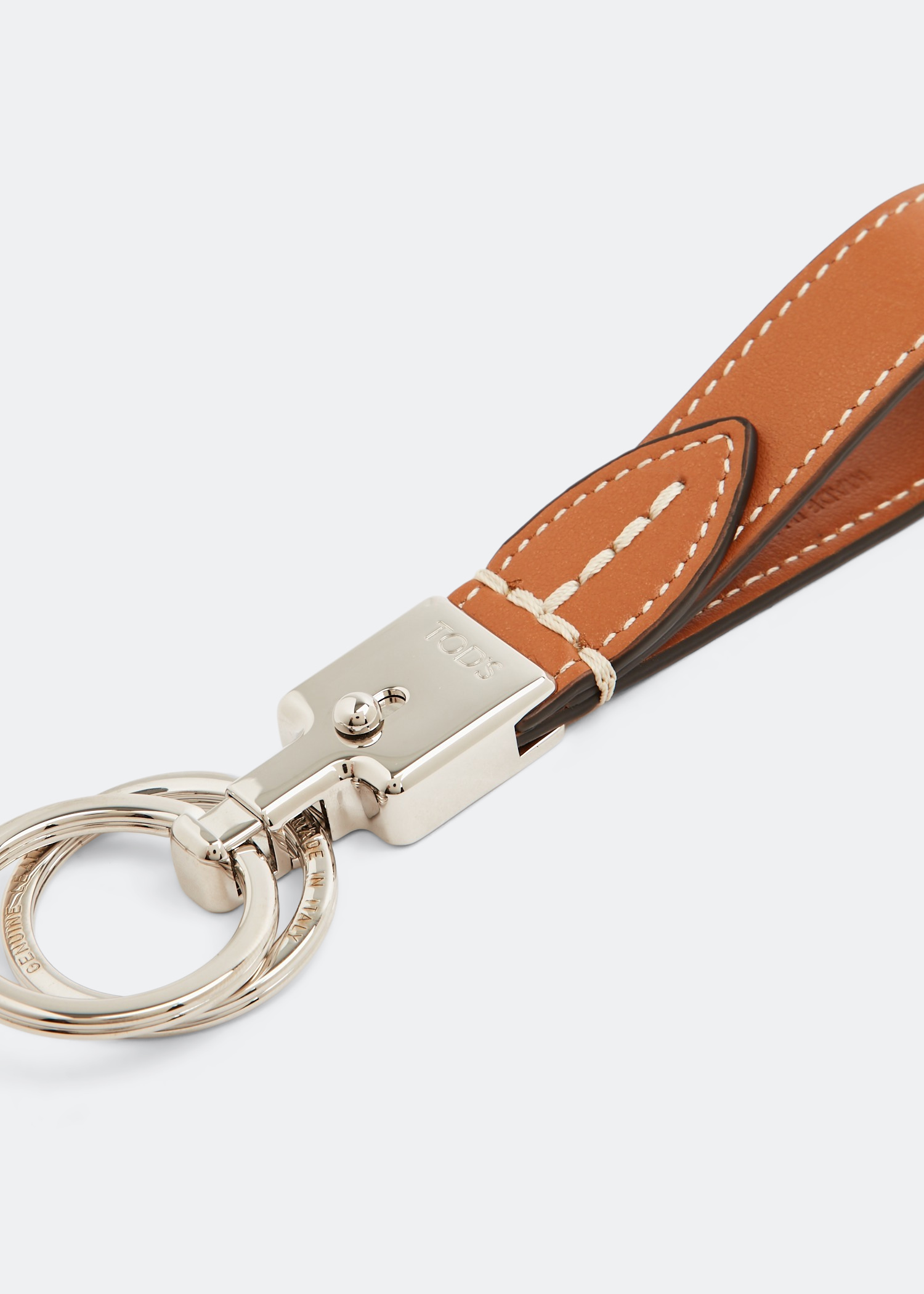 

Leather keyring, Brown