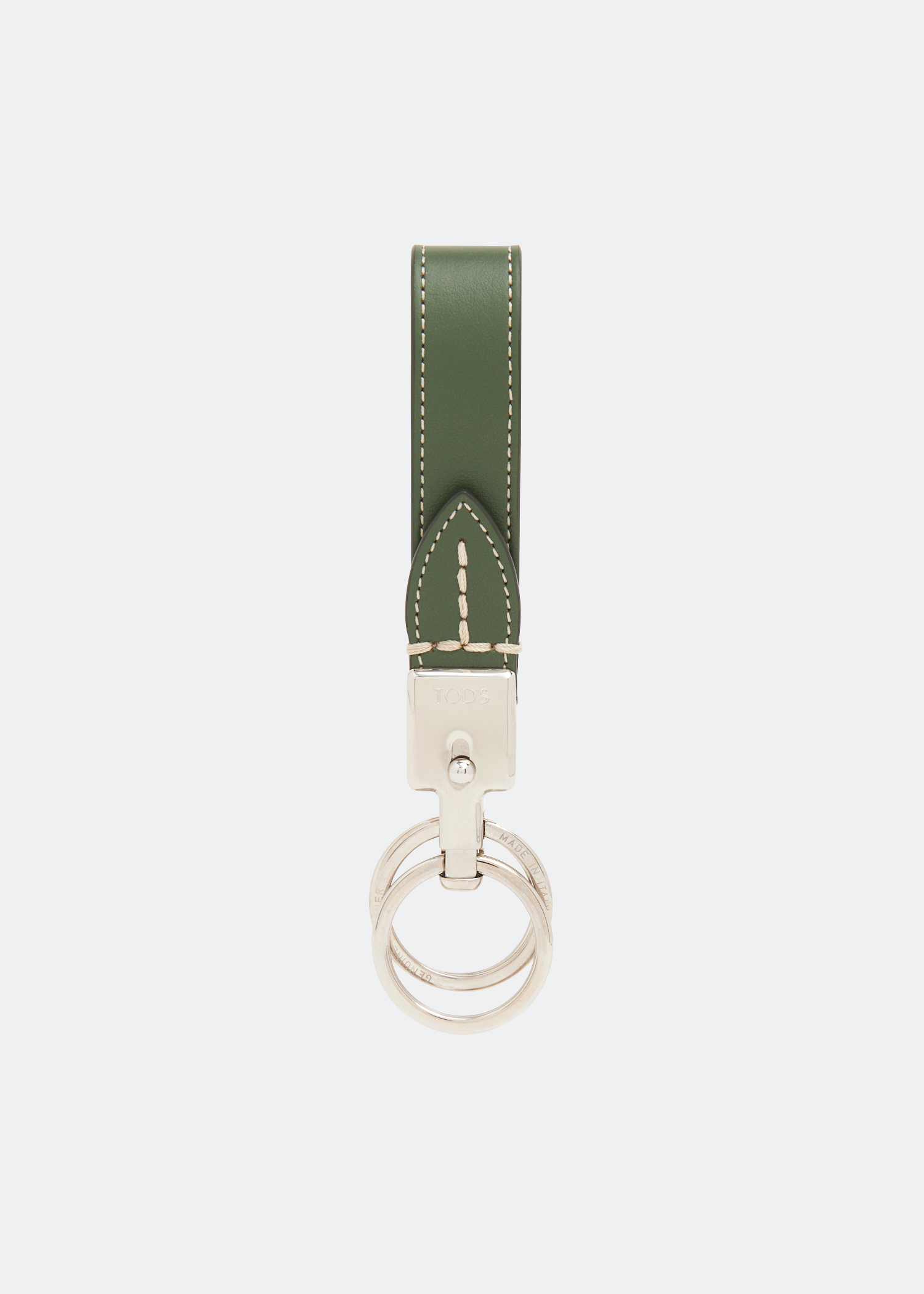 

Leather keyring, Green