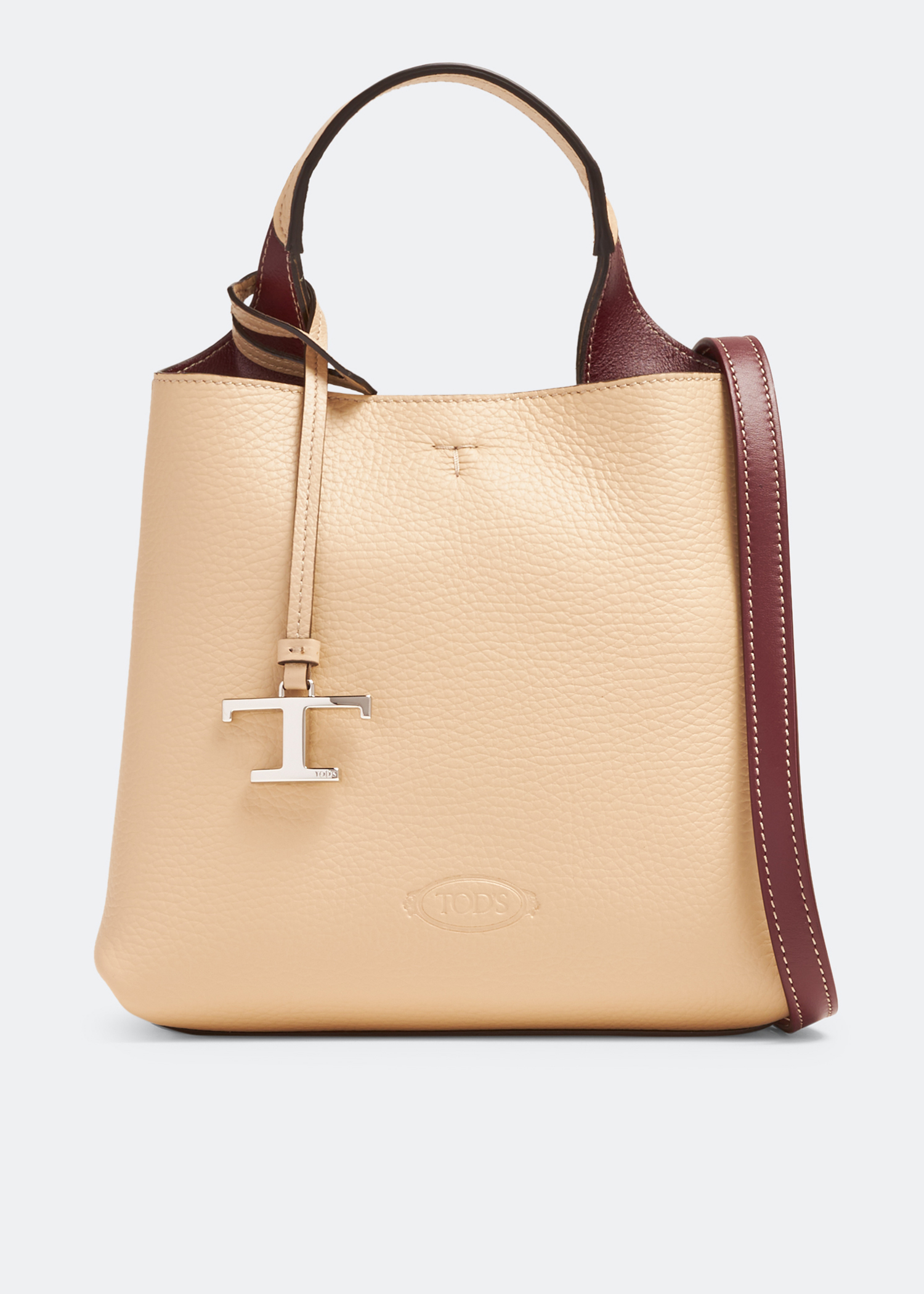 

Leather mini bag, Beige