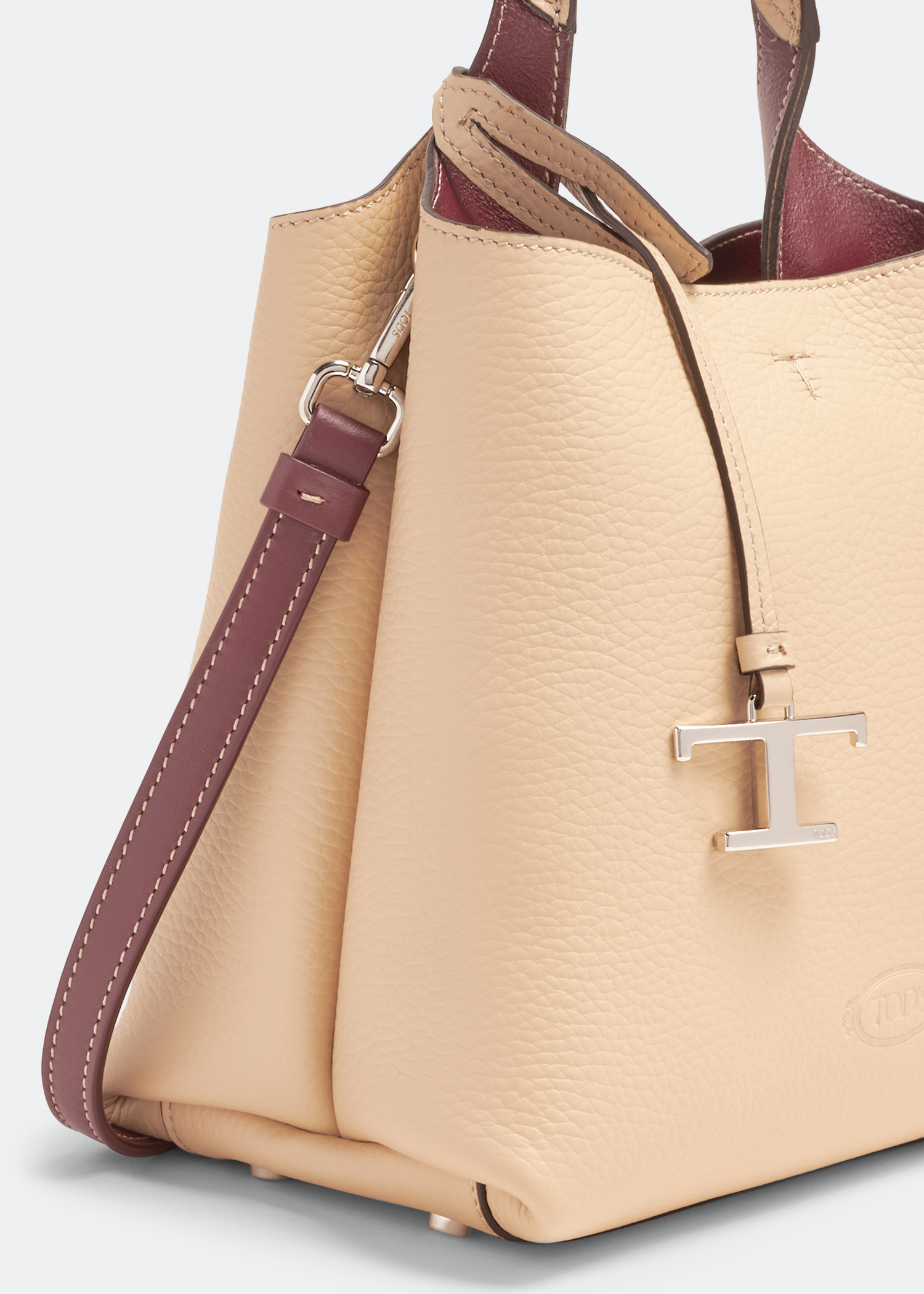 

Leather mini bag, Beige
