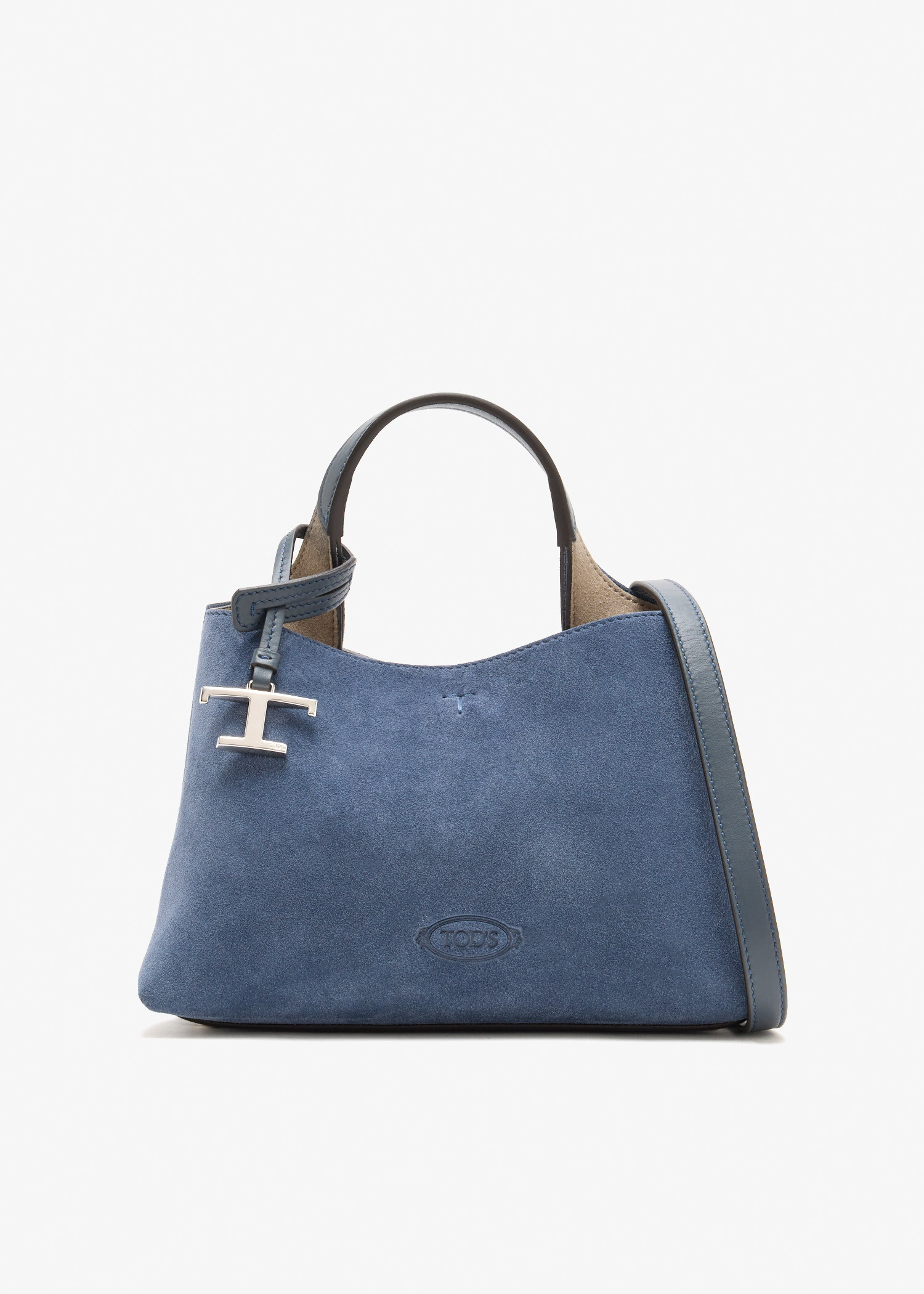 

Suede micro bag, Blue