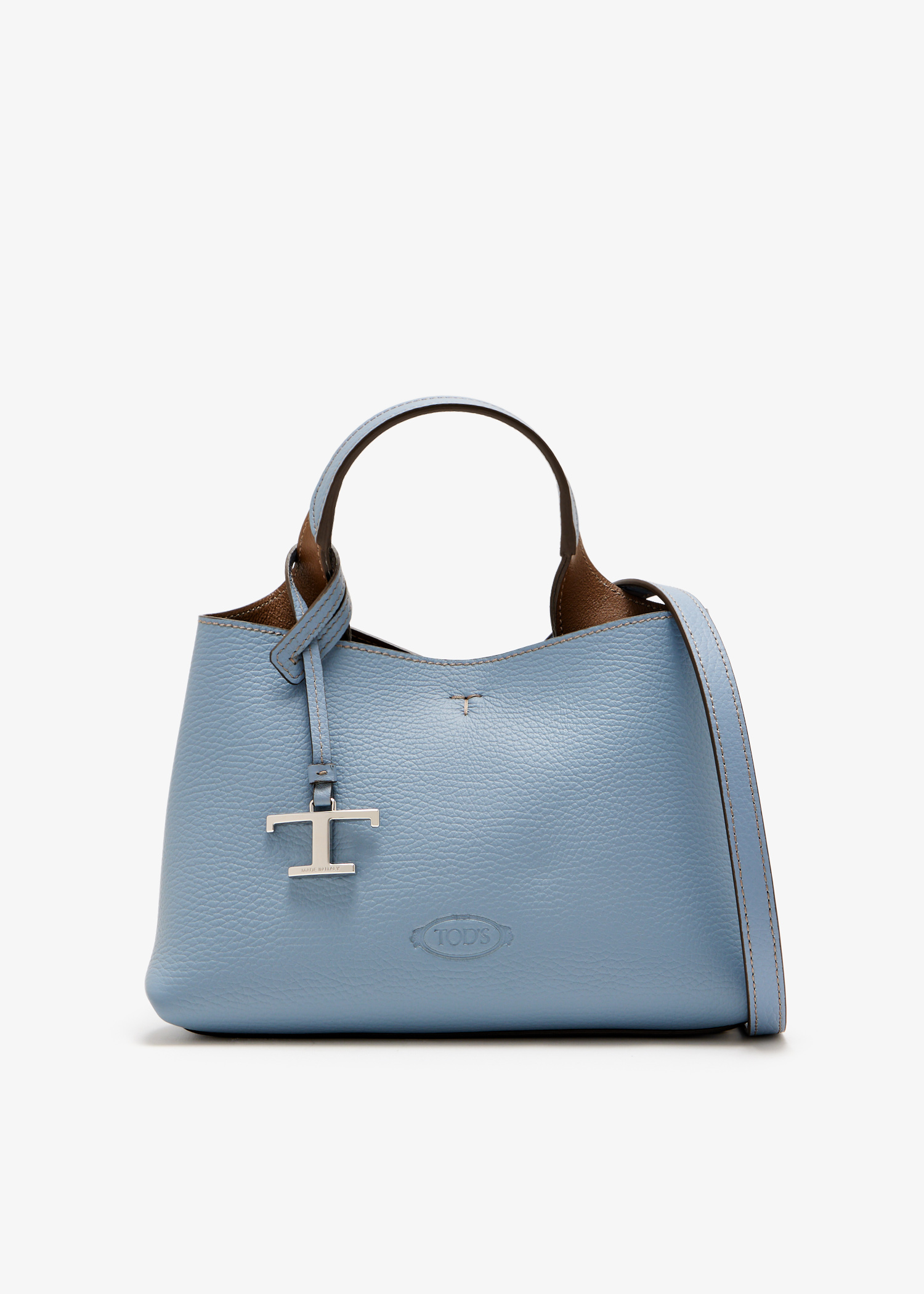 

Leather micro bag, Blue