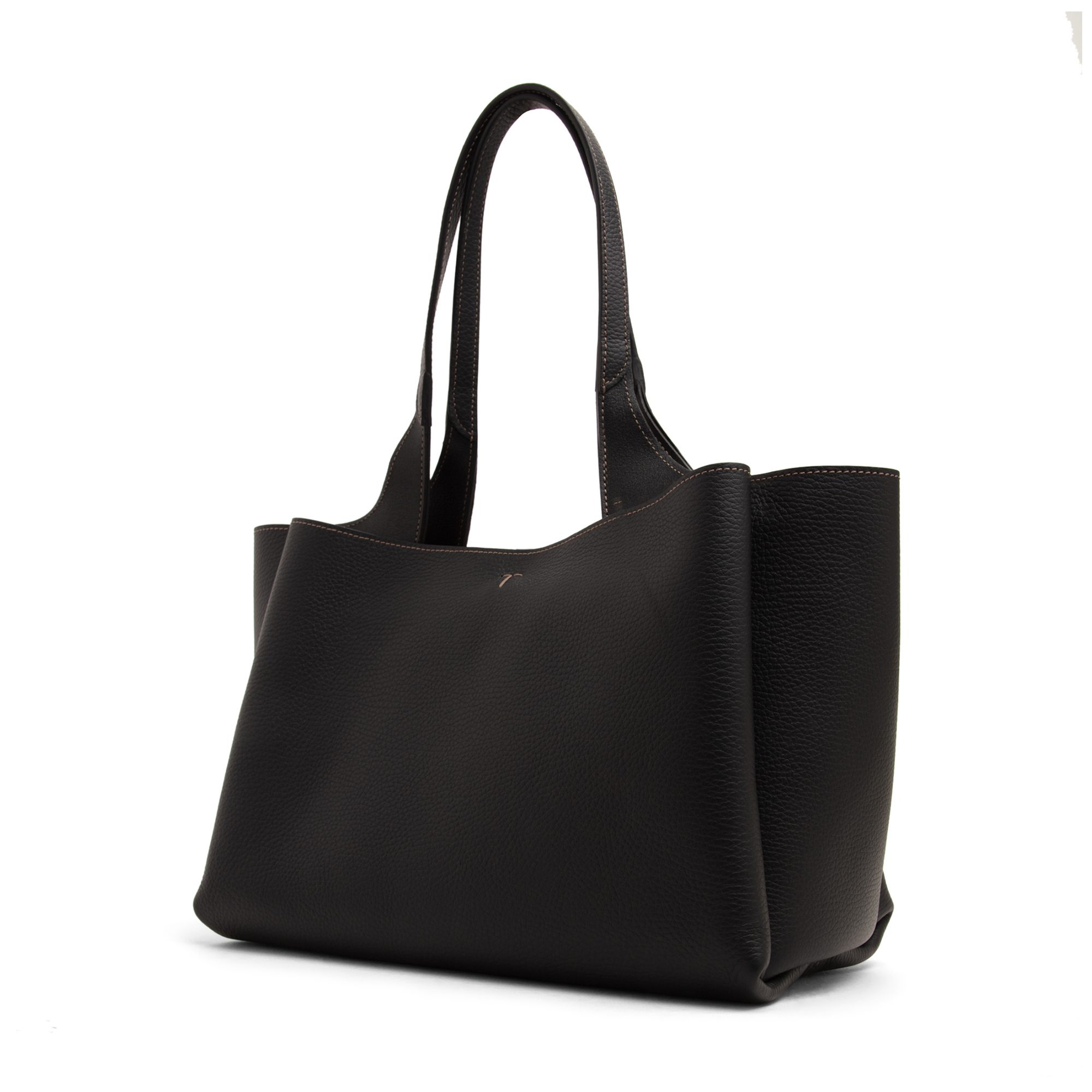 

Leather tote bag, Black