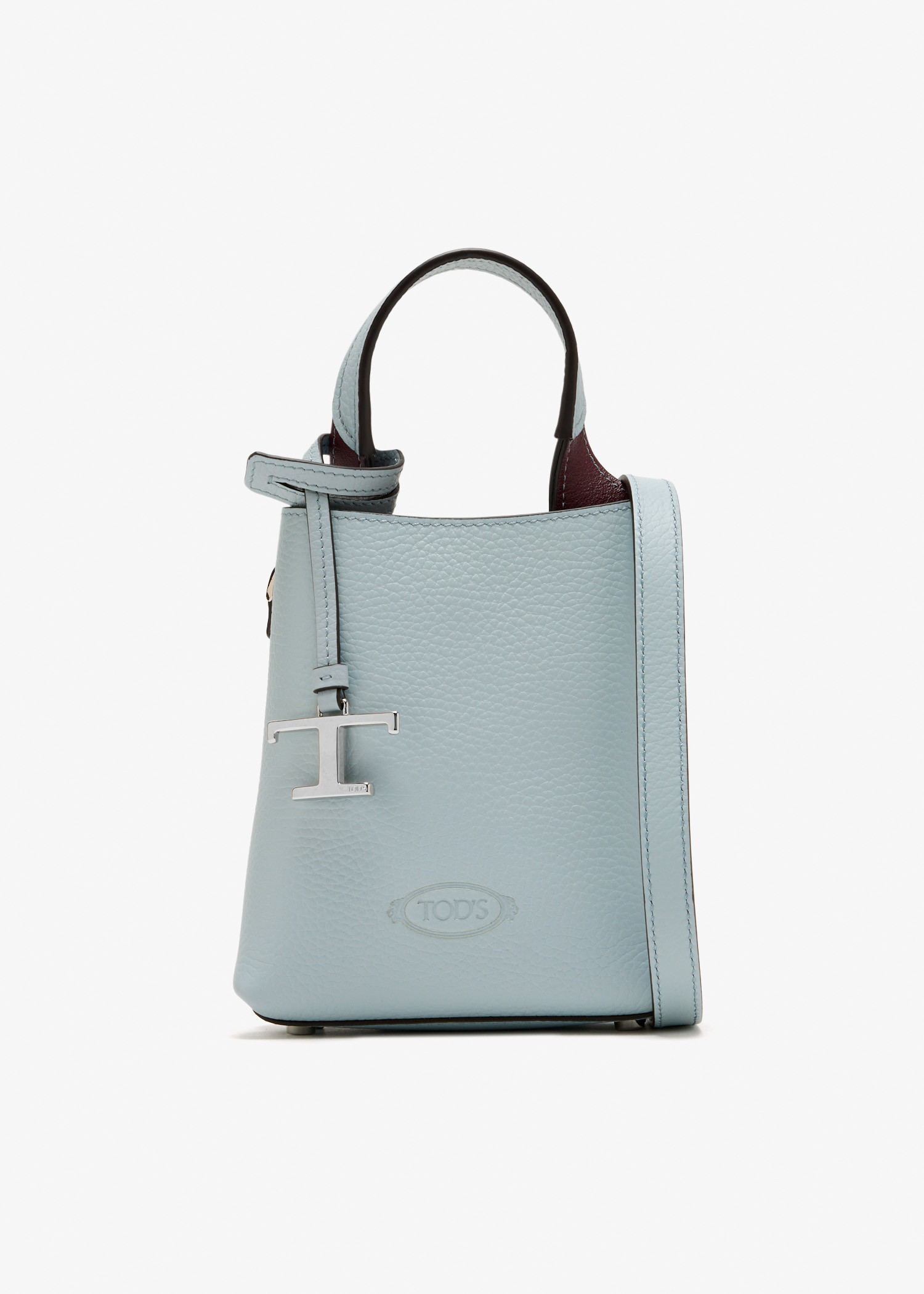 

Leather micro bag, Beige