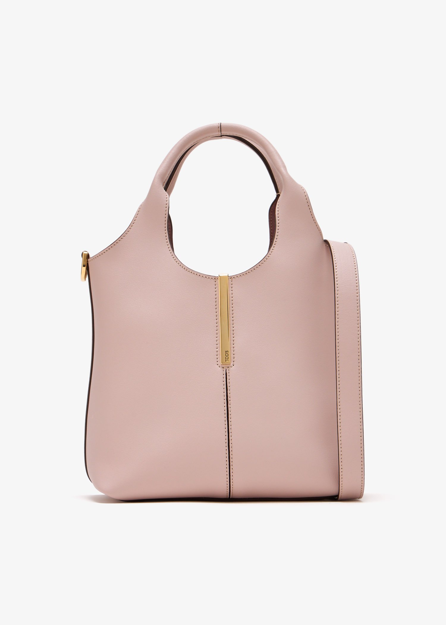 

Leather mini tote bag, Pink