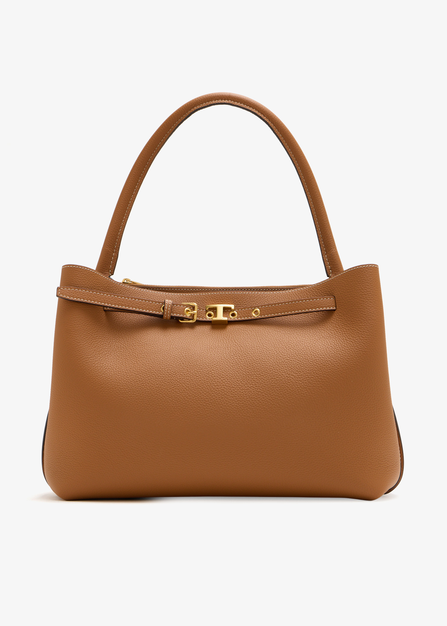 

Leather small handbag, Brown