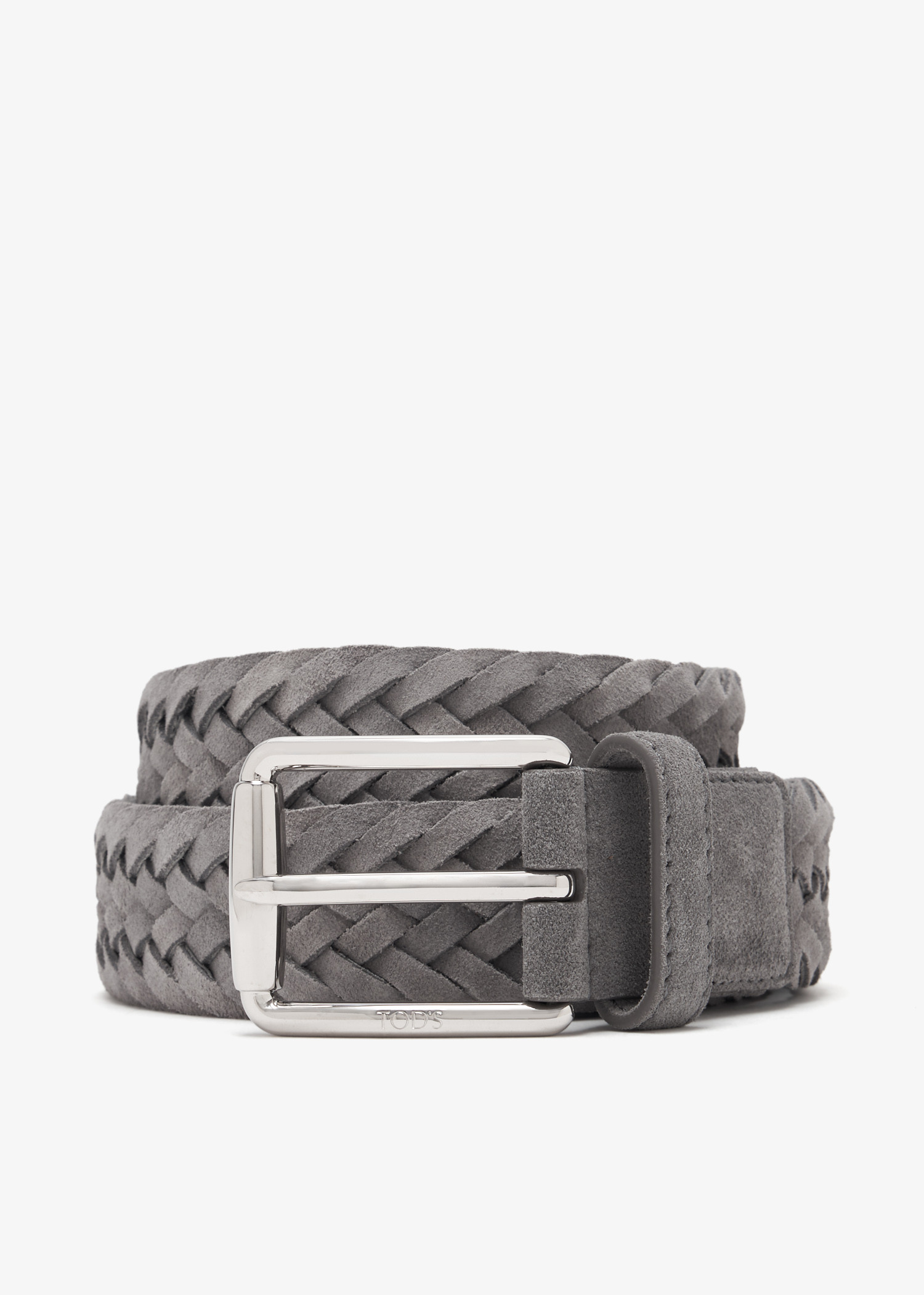 

Braided suede belt, Grey