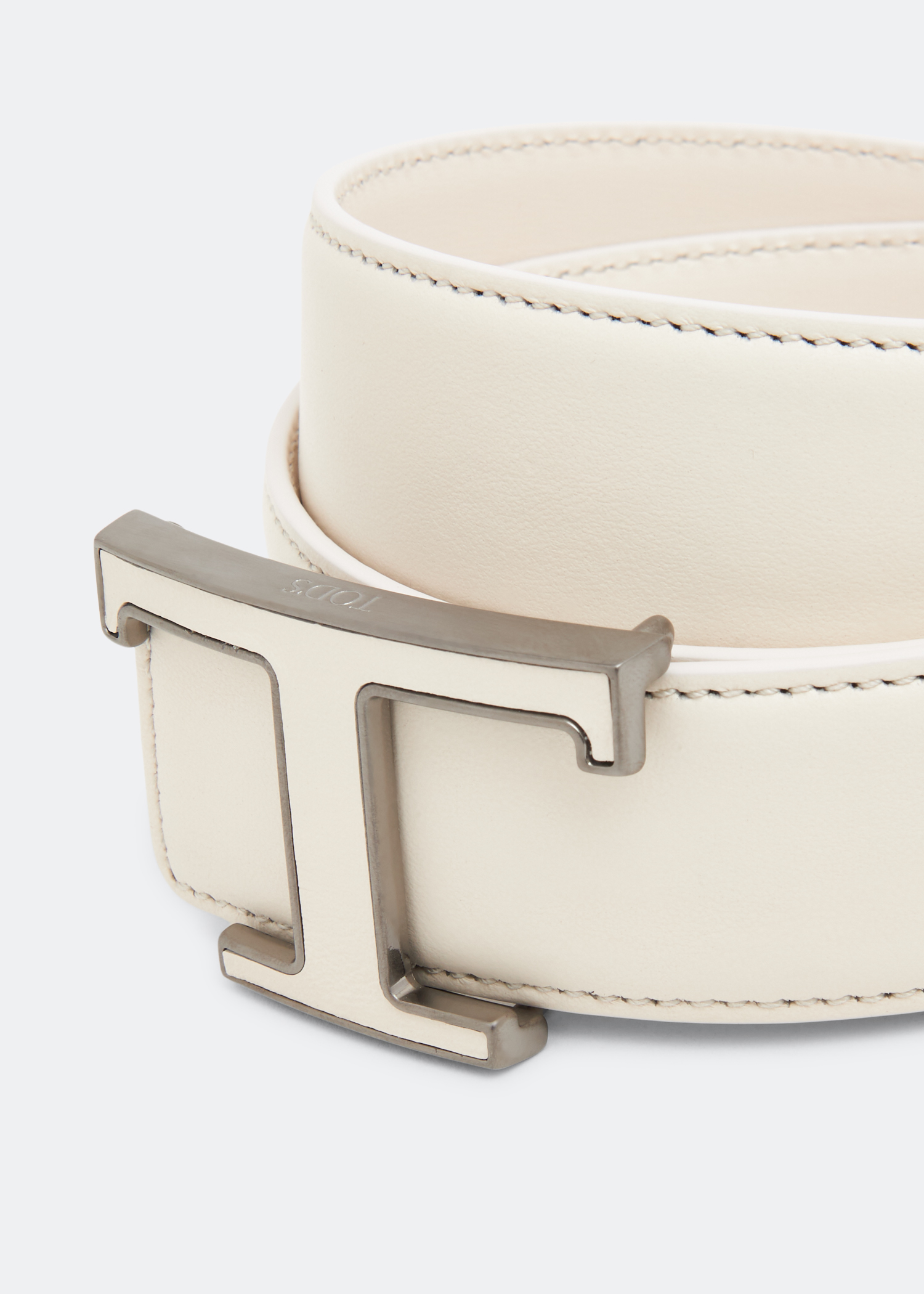 

Timeless leather belt, White
