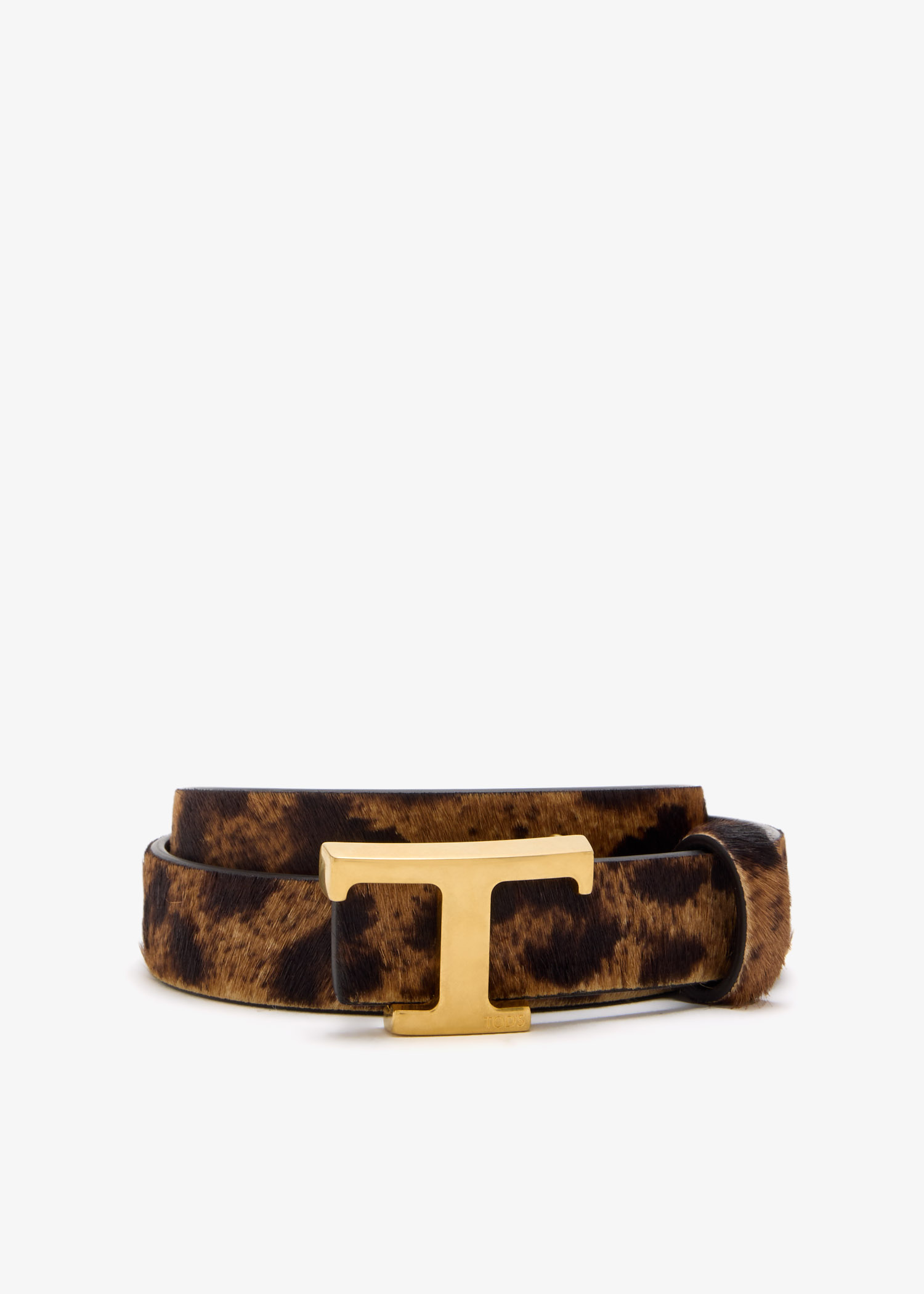 

Reversible slim belt, Animal printed