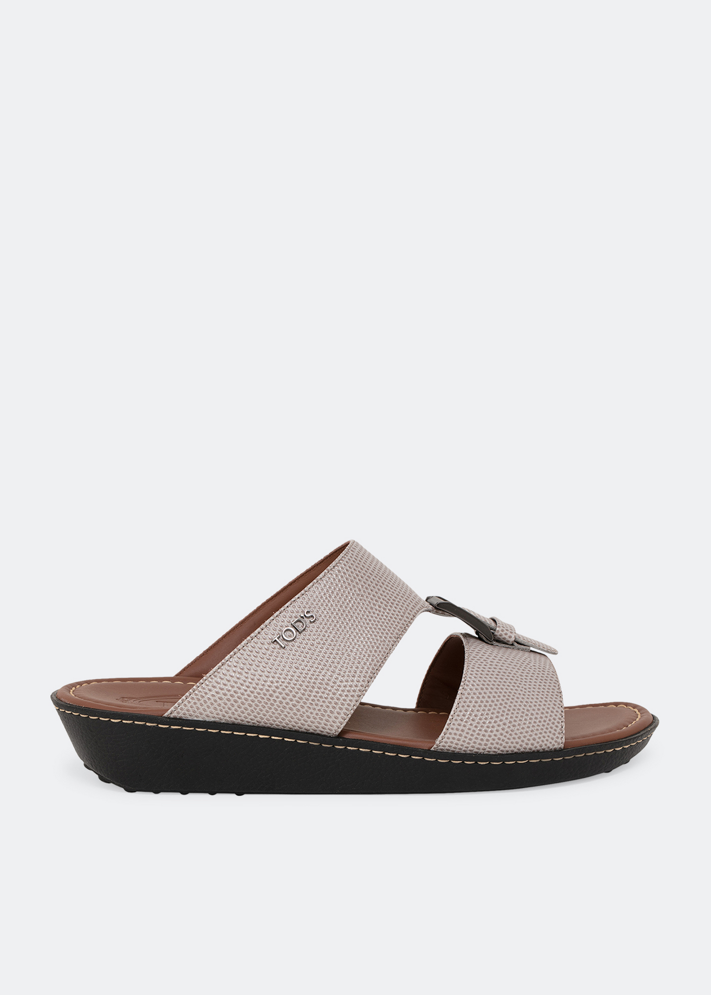 Leather sandals, Grey