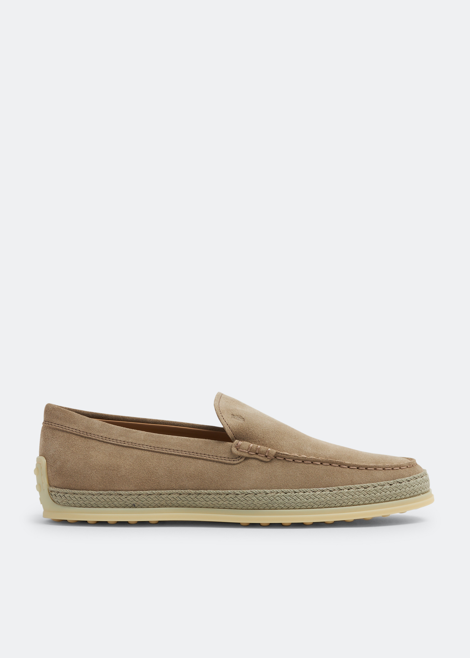 

Suede slip-on shoes, Beige